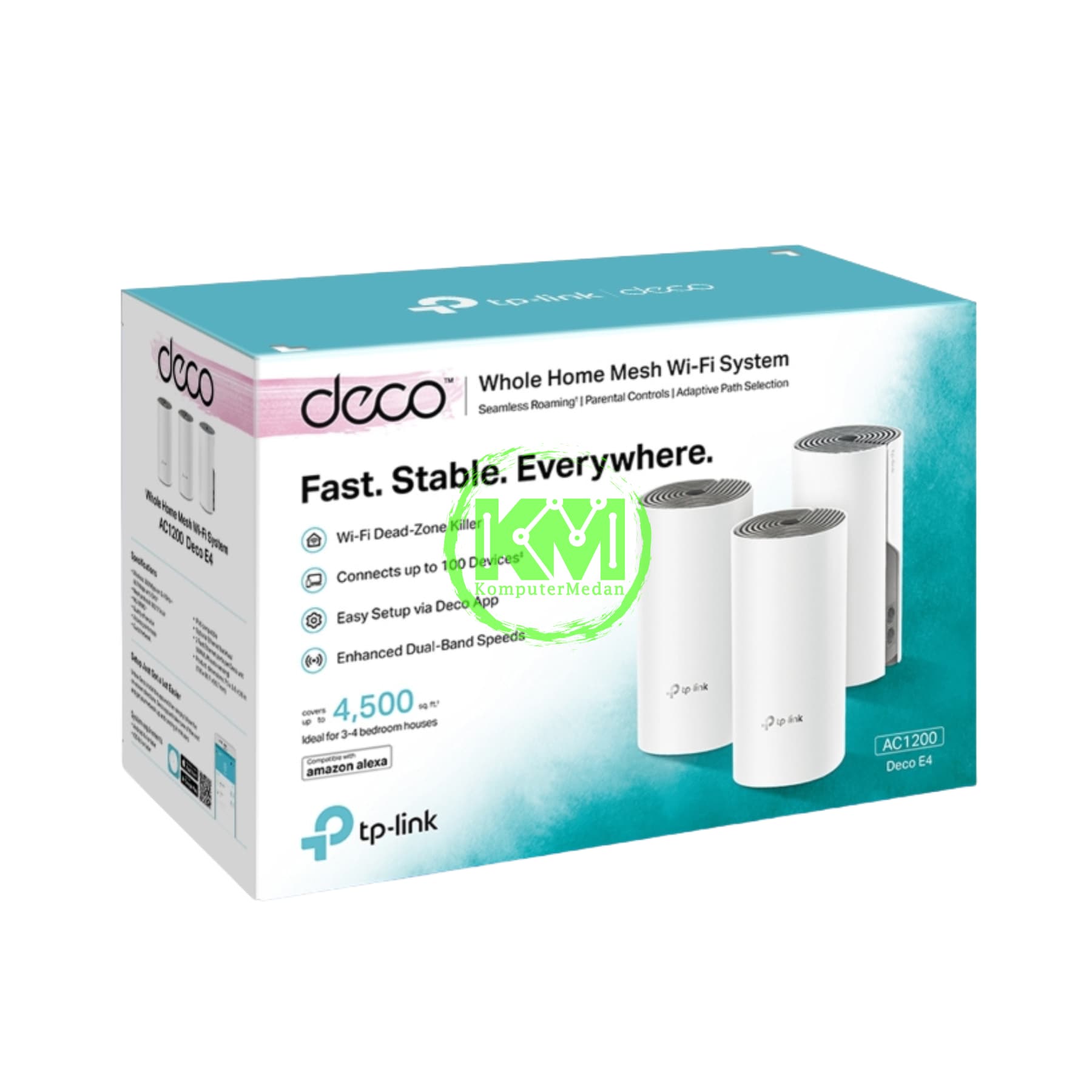 TP-LINK DECO E4 (3-PACK) AC1200 WHOLE HOME MESH WIFI SYSTEM - Image 2