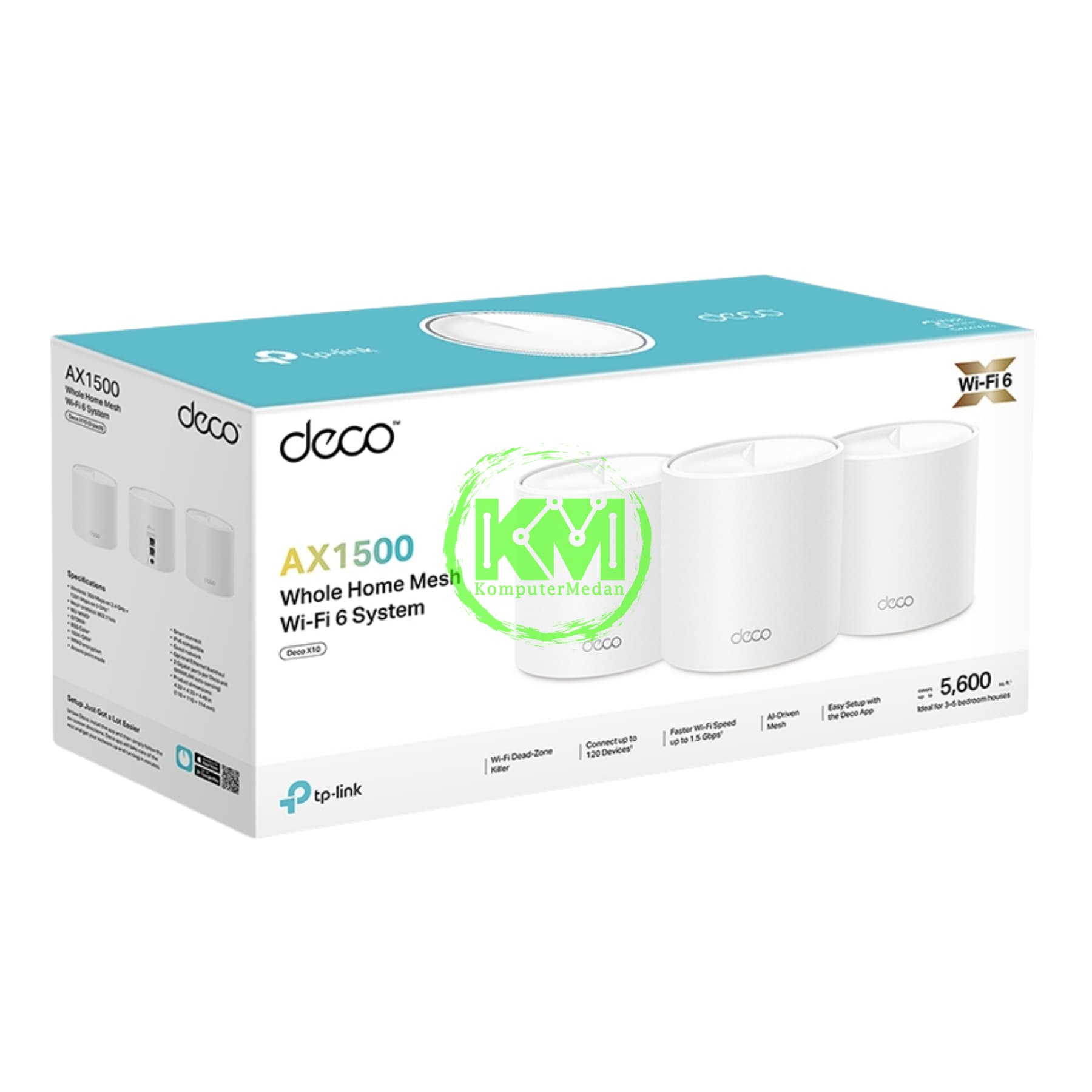 TP-LINK DECO X10 (3-PACK) AX1500 WHOLE HOME MESH Wi-Fi 6 SYSTEM - Image 7