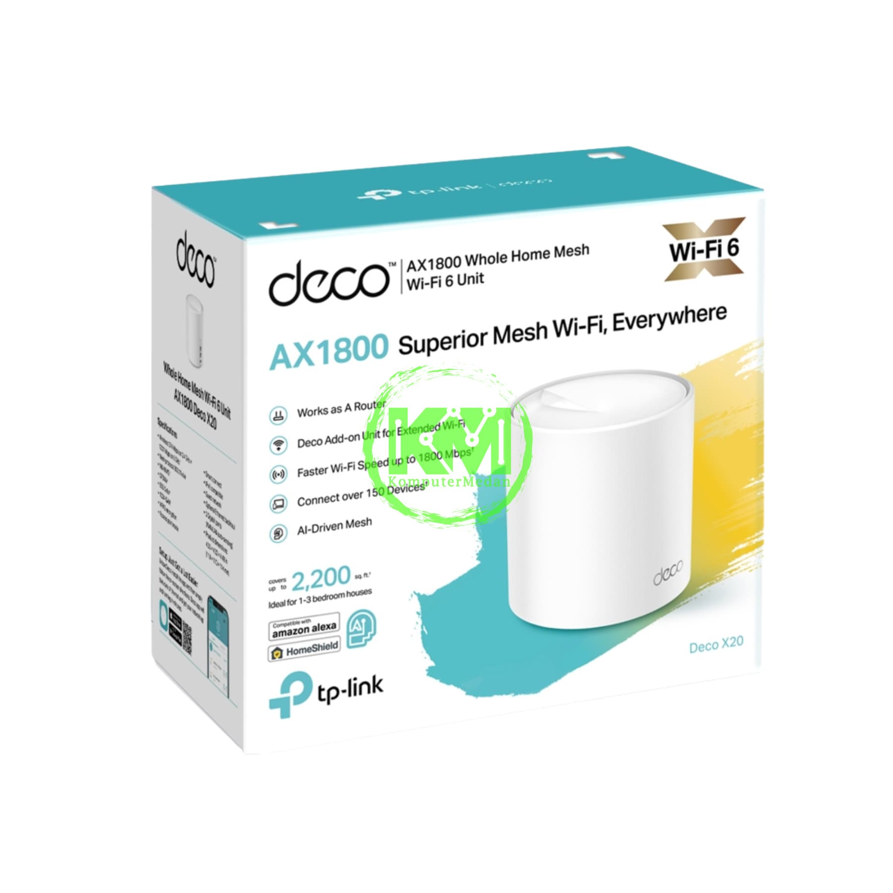 TP-LINK DECO X20 (1-PACK) AX1800 WHOLE HOME MESH Wi-Fi 6 SYSTEM - Image 4