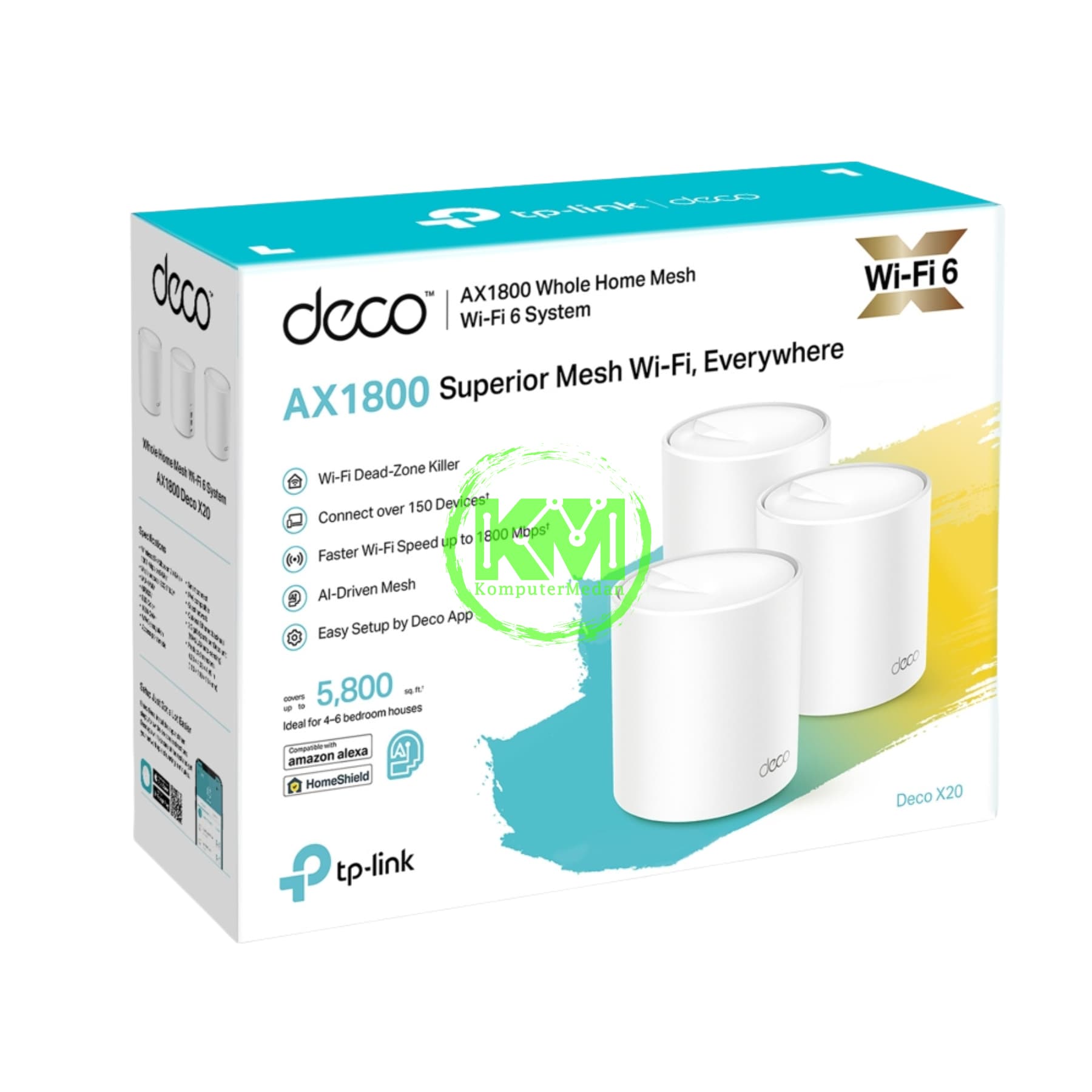 TP-LINK DECO X20 (3-PACK) AX1800 WHOLE HOME MESH Wi-Fi 6 SYSTEM - Image 5