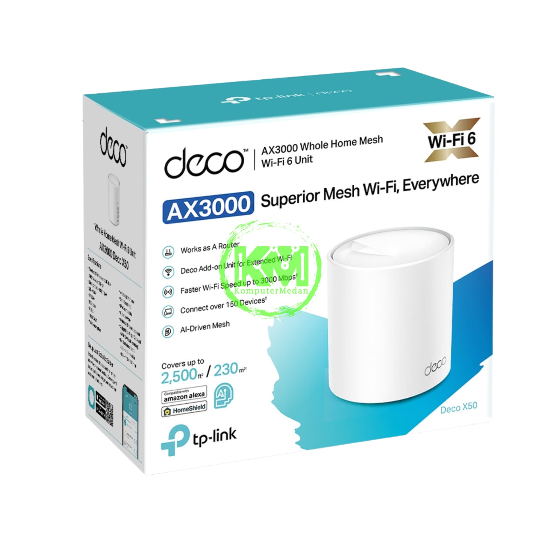 TP-LINK DECO X50 (1-PACK) AX3000 WHOLE HOME MESH Wi-Fi 6 SYSTEM - Image 4