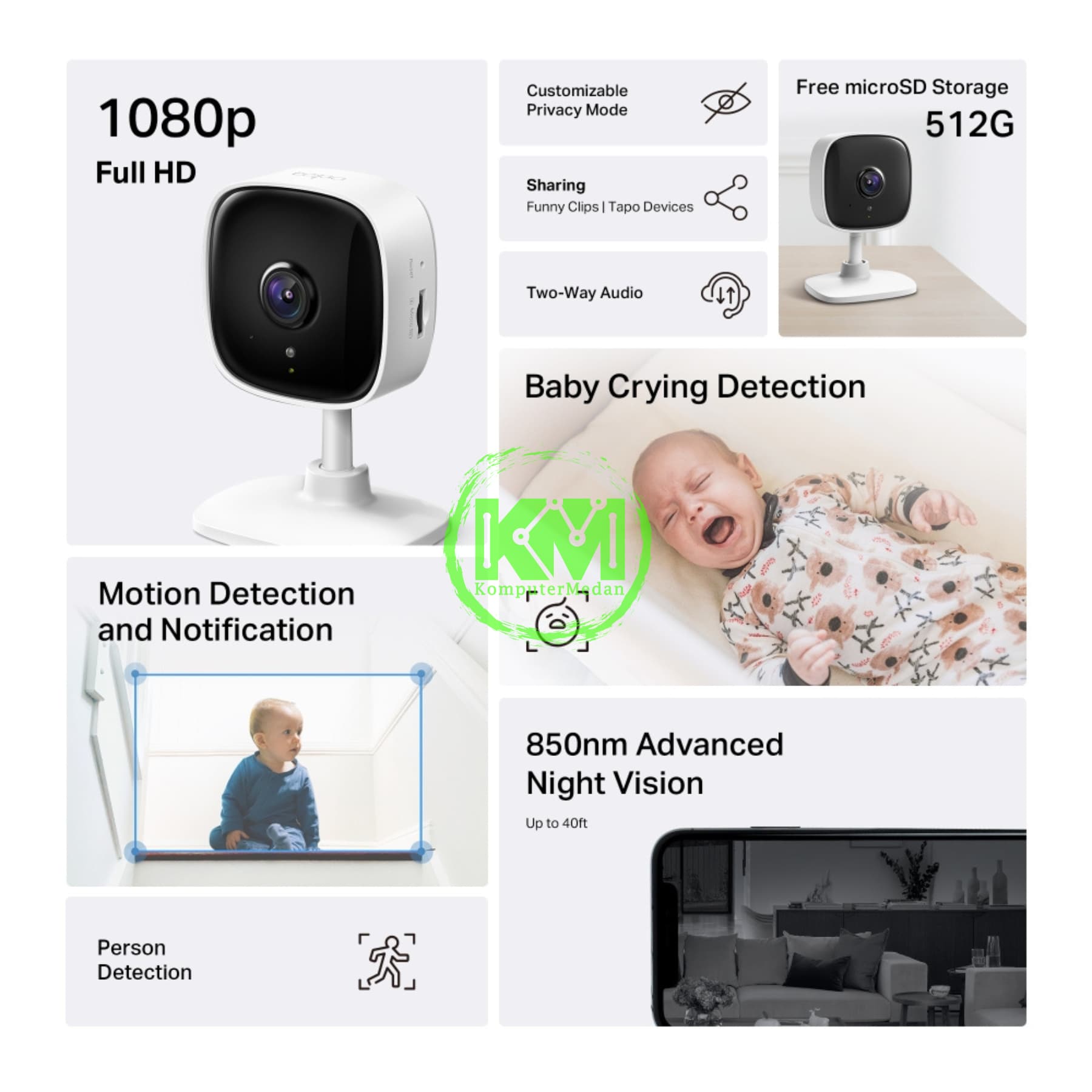 TP-LINK TAPO C100 HOME SECURITY WIFI CAMERA - Image 3