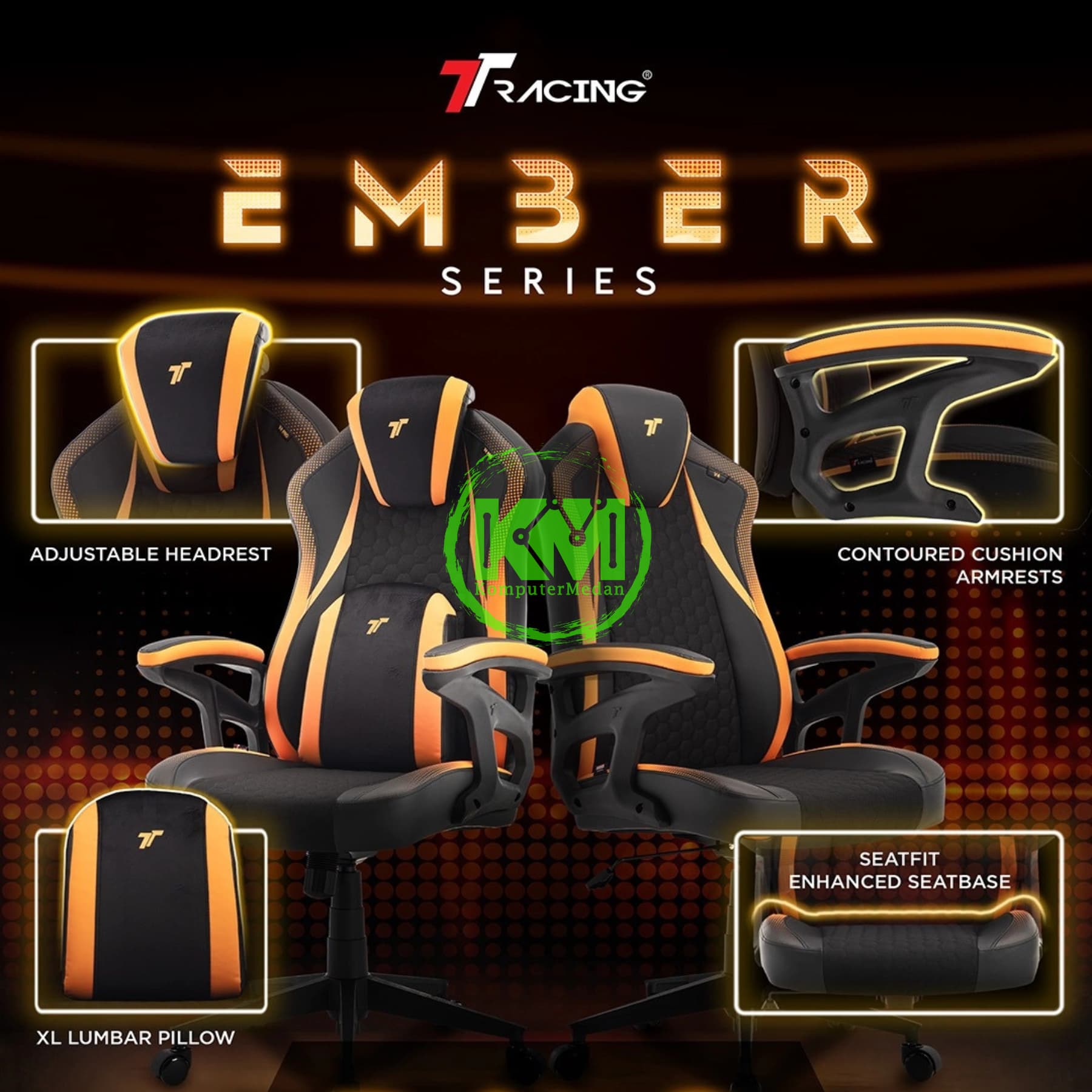 TTRACING DUO V4 GAMING CHAIR (EMBER BLACK)