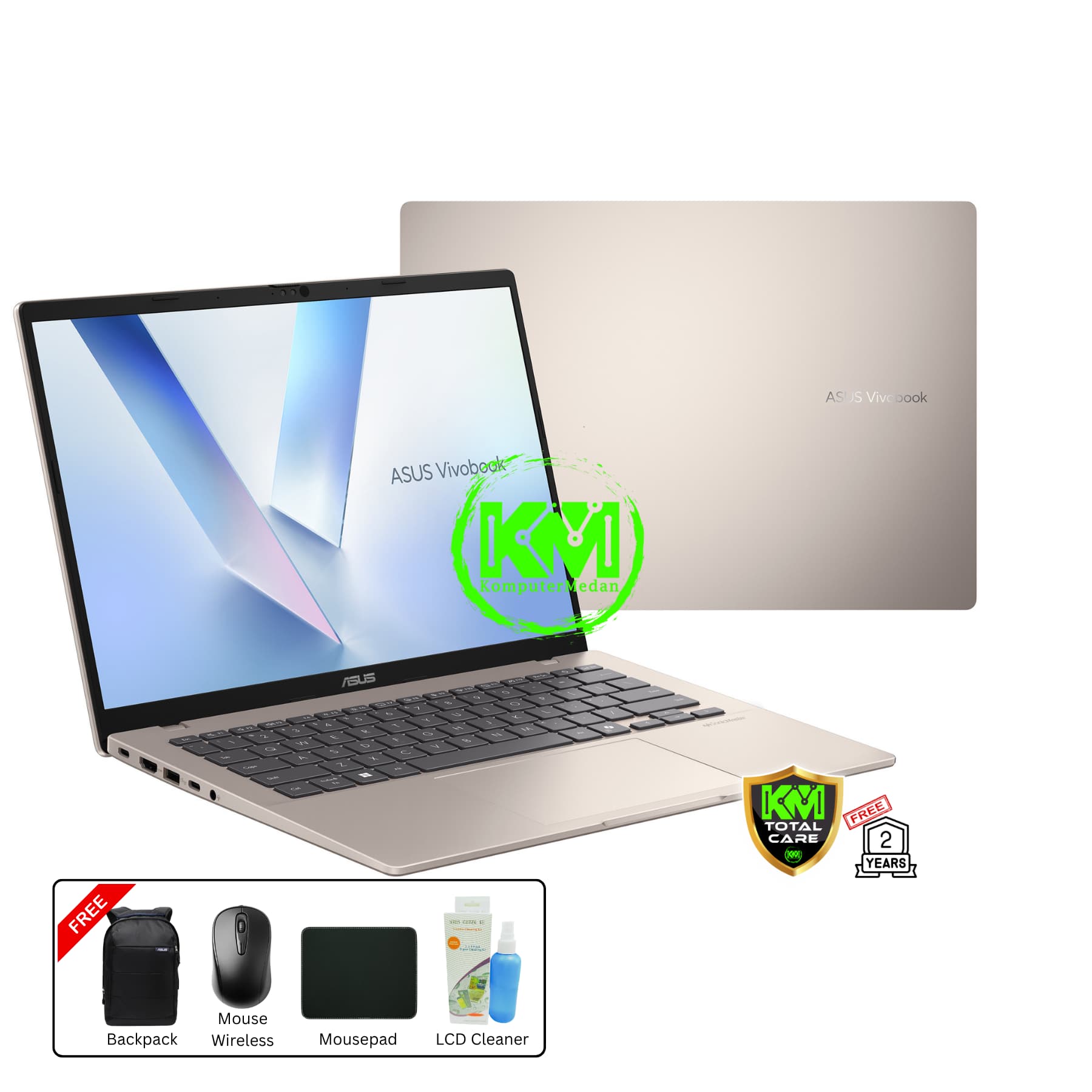 ASUS VIVOBOOK 14 M1407KA-VIPS5152M PLATINUM GOLD LAPTOP