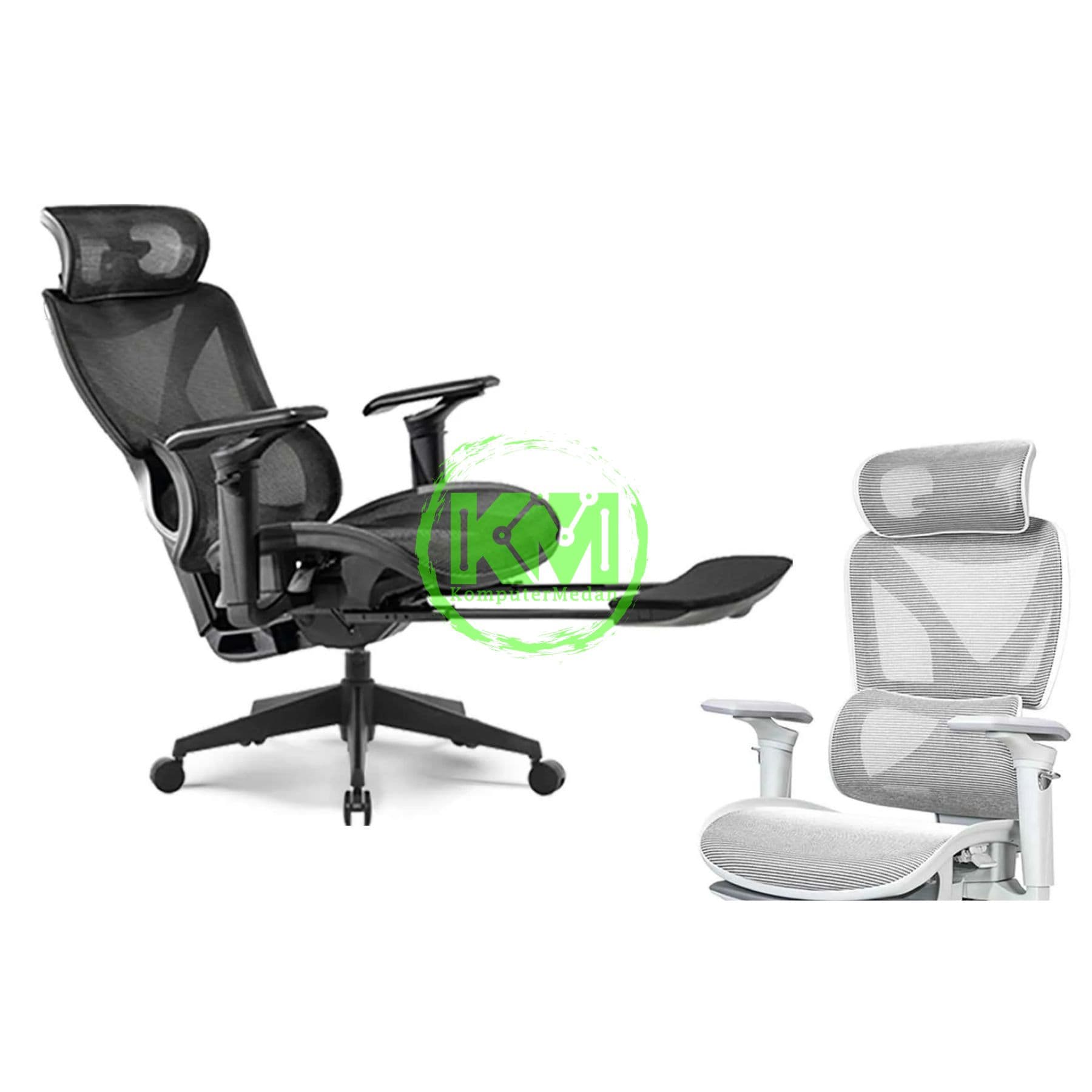 FANTECH DENVER CW2 OFFICE CHAIR - GREY & BLACK