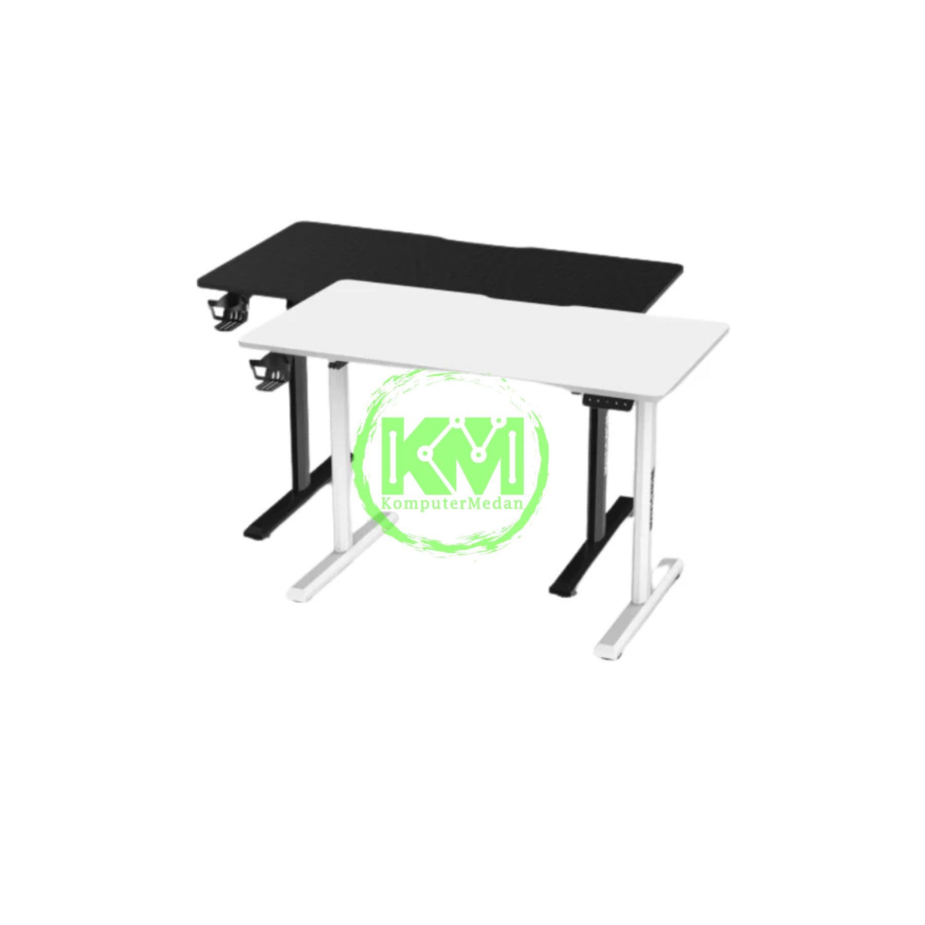 FANTECH WS311 - BLACK & WHITE - UK 110x60CM, ELECTRIC ADJUSTABLE HEIGHT & MAX LOAD 60KG - Image 1