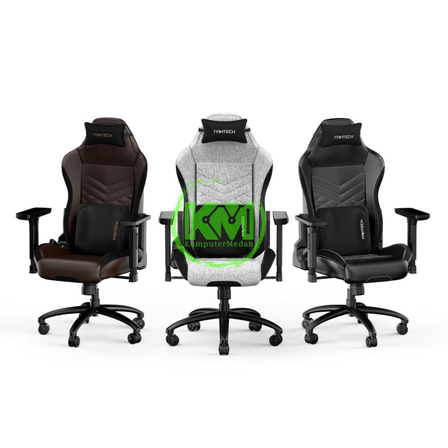 FANTECH GAMING CHAIR - LEDARE GC-192- / UMBER BROWN, PRIMASTITCH GREY & MIDNIGHT BLACK