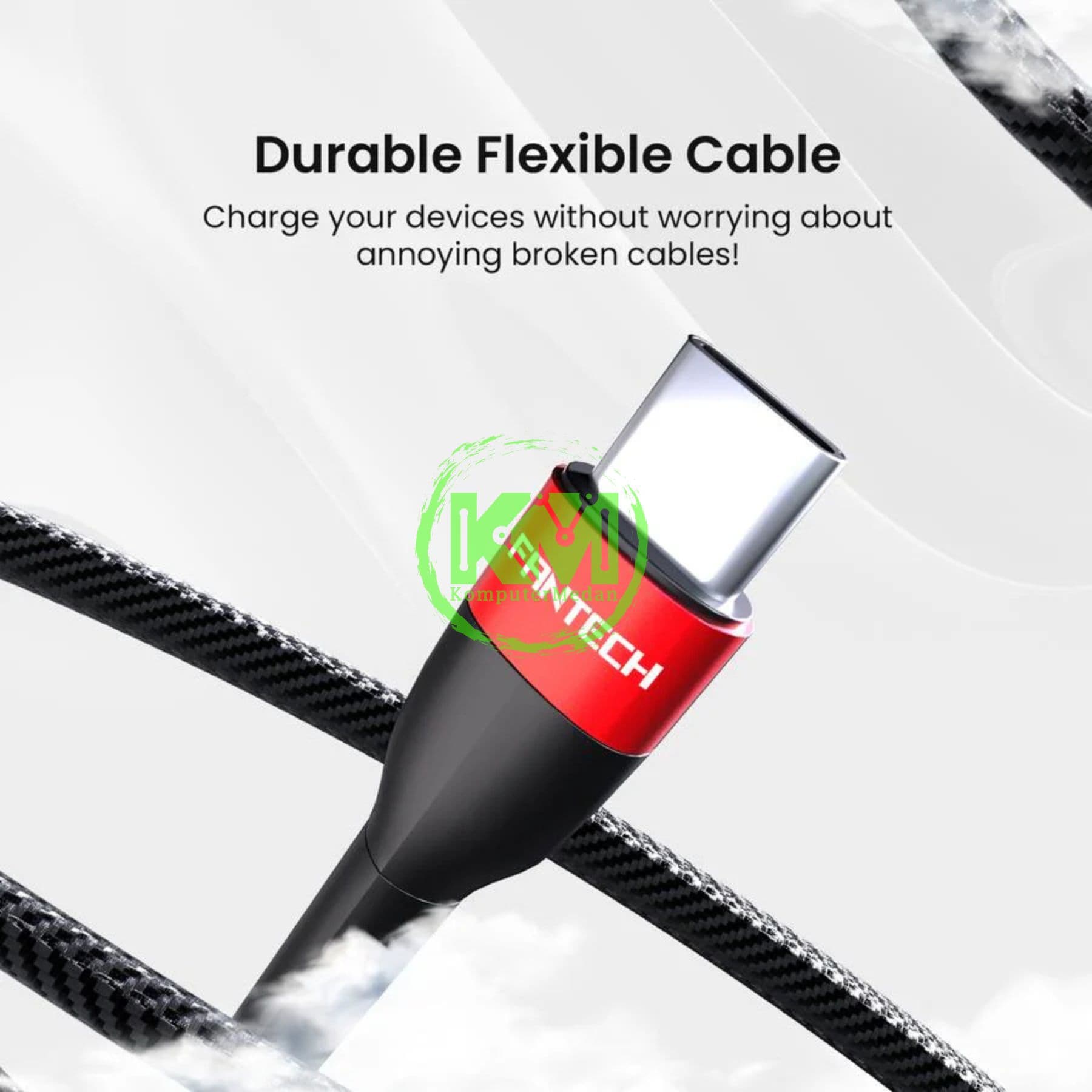 FANTECH DURALINK KCB1201 CABLE - BLACK & RED - Image 4
