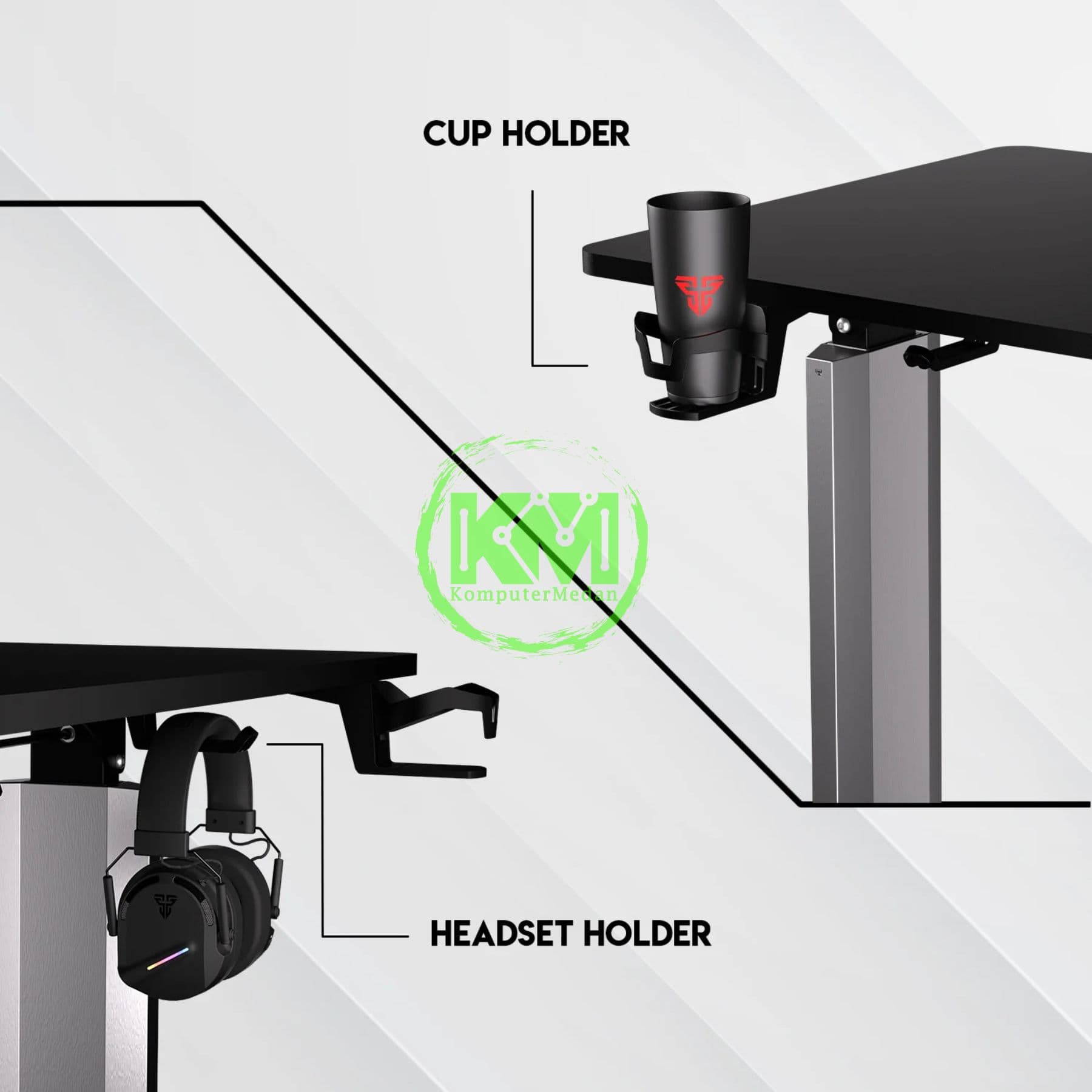 FANTECH WS414 - BLACK - UK 140X70CM, ELECTRIC ADJUSTABLE HEIGHT & MAX LOAD 80KG - Image 3