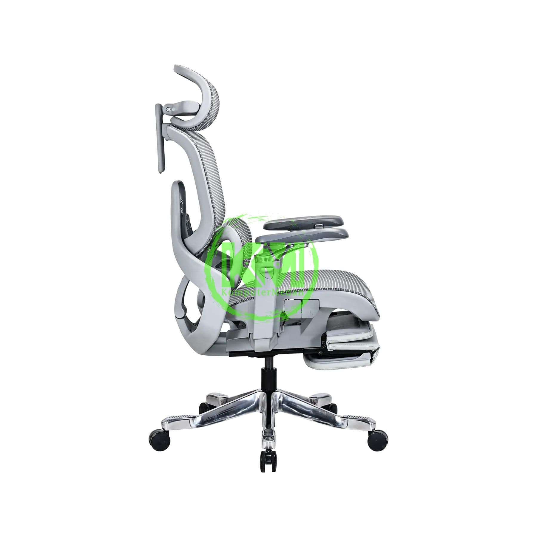 FANTECH VENICE CW1 OFFICE CHAIR - GREY & BLACK - Image 2