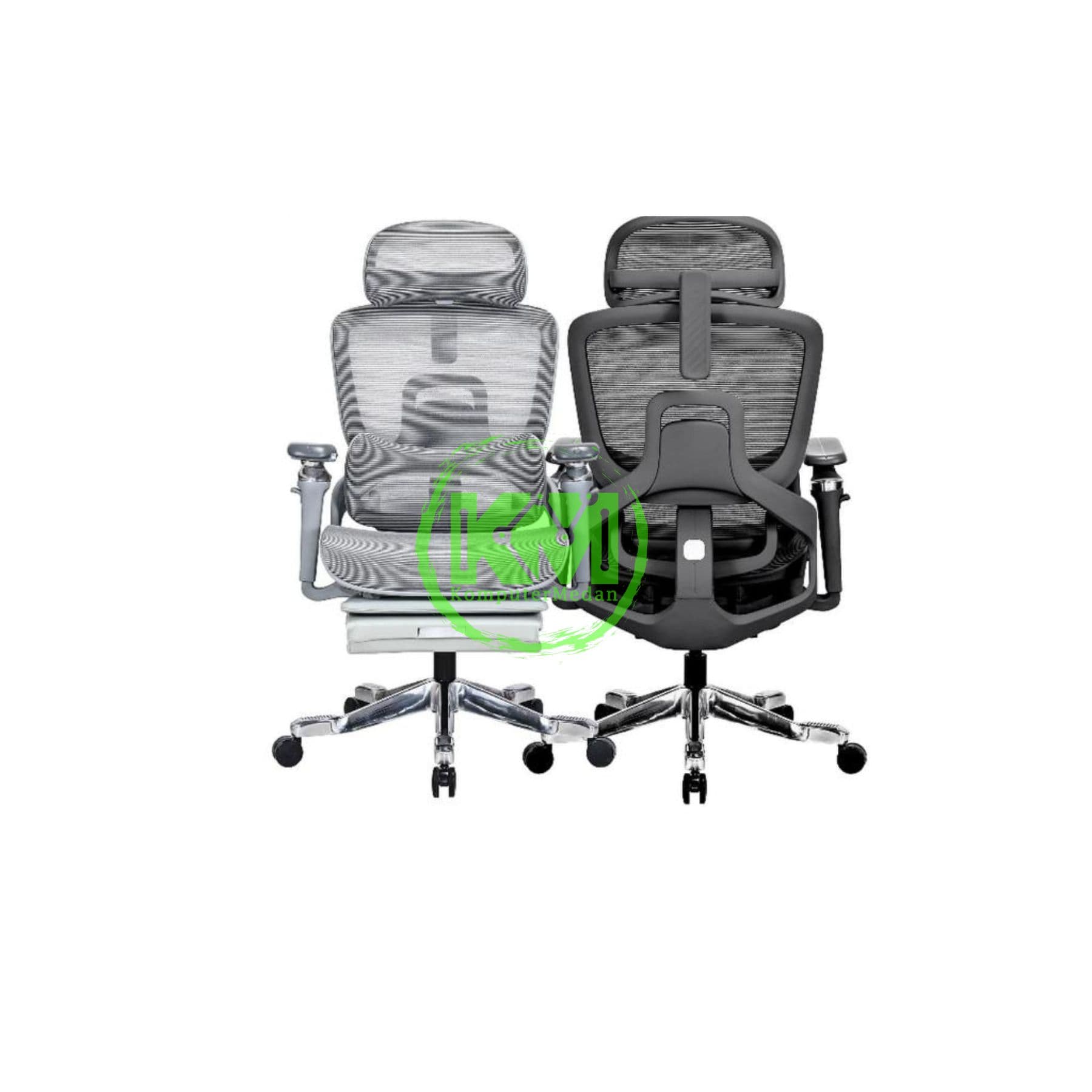 FANTECH VENICE CW1 OFFICE CHAIR - GREY & BLACK - Image 4