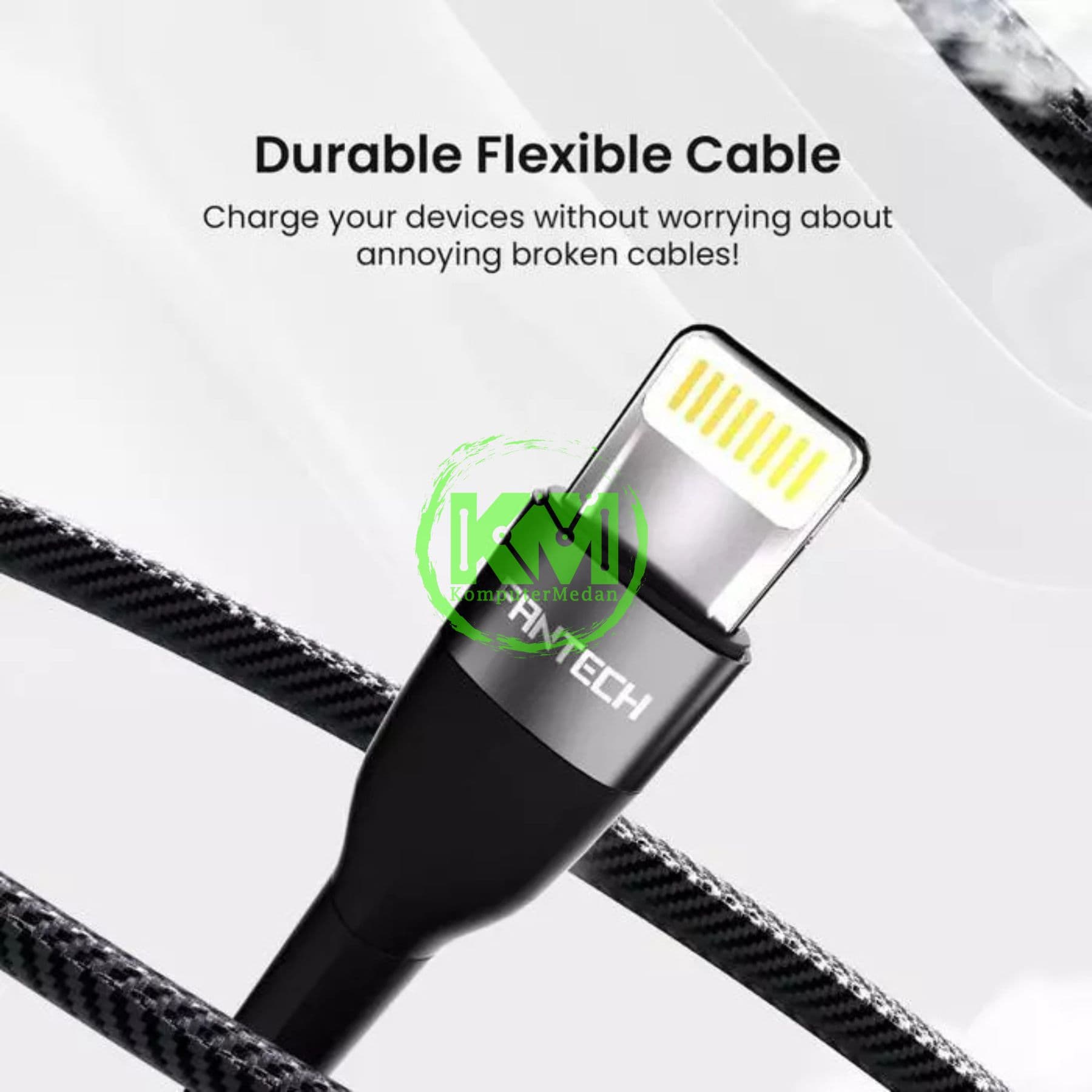 FANTECH DURALINK KLB2001 CABLE - BLACK & RED - Image 2