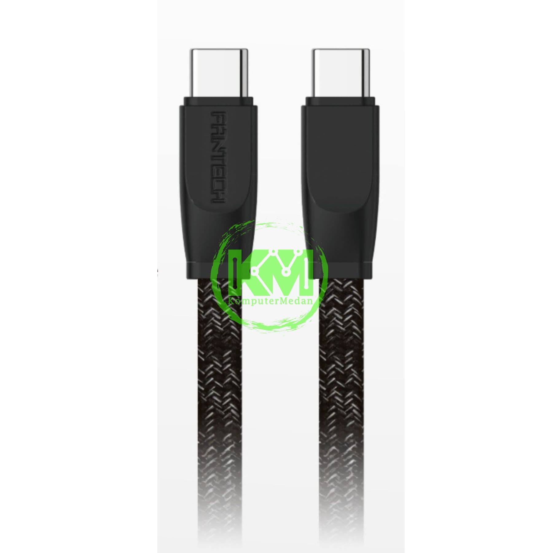 FANTECH DURALINK DL3 SERIES CABLE, DL3CC (C TO C), BRAIDED CABLE + PVC (KABEL PIPIH) 60 WATT FAST CHARGING - BLACK