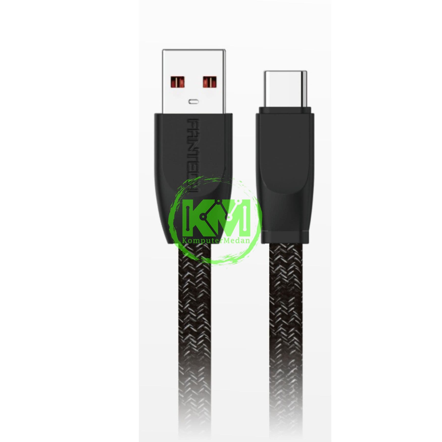 FANTECH DURALINK DL3 SERIES CABLE, DL3AC (A TO C), BRAIDED CABLE + PVC (KABEL PIPIH) 3 AMPERE FAST CHARGING - BLACK