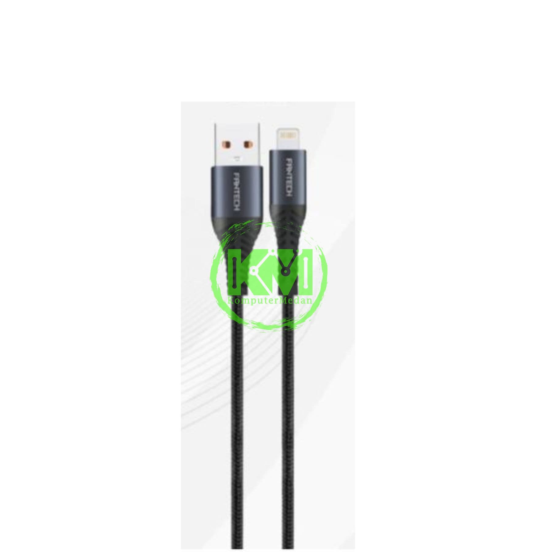 FANTECH DURALINK DL4 SERIES CABLE, DL4AL (A TO L), BRAIDED CABLE + ALUMUNIUM SHELL, 2.4A FAST CHARGING - BLACK