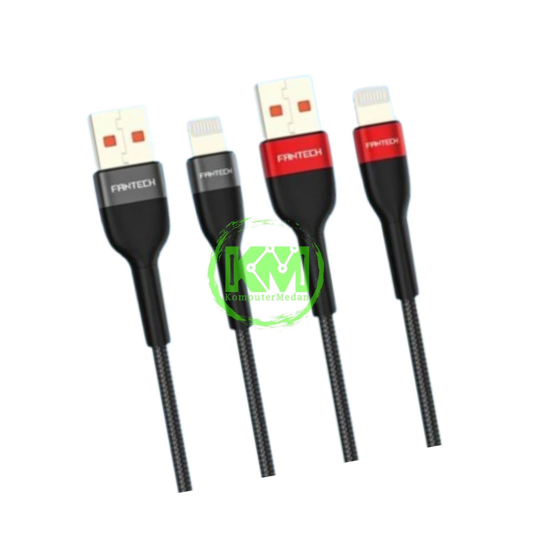 FANTECH DURALINK KLB2001 CABLE - BLACK & RED - Image 1