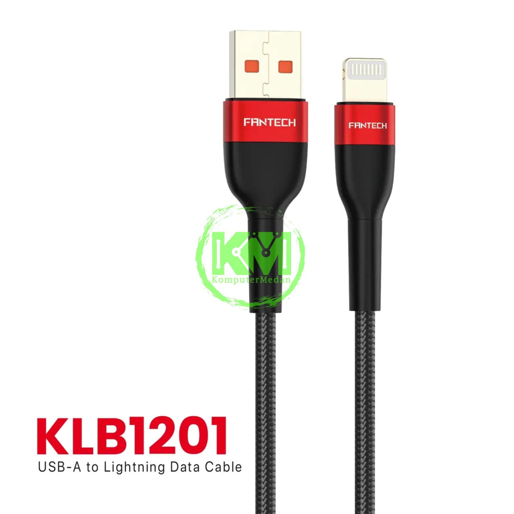 FANTECH DURALINK KLB1201 CABLE - BLACK & RED - Image 3
