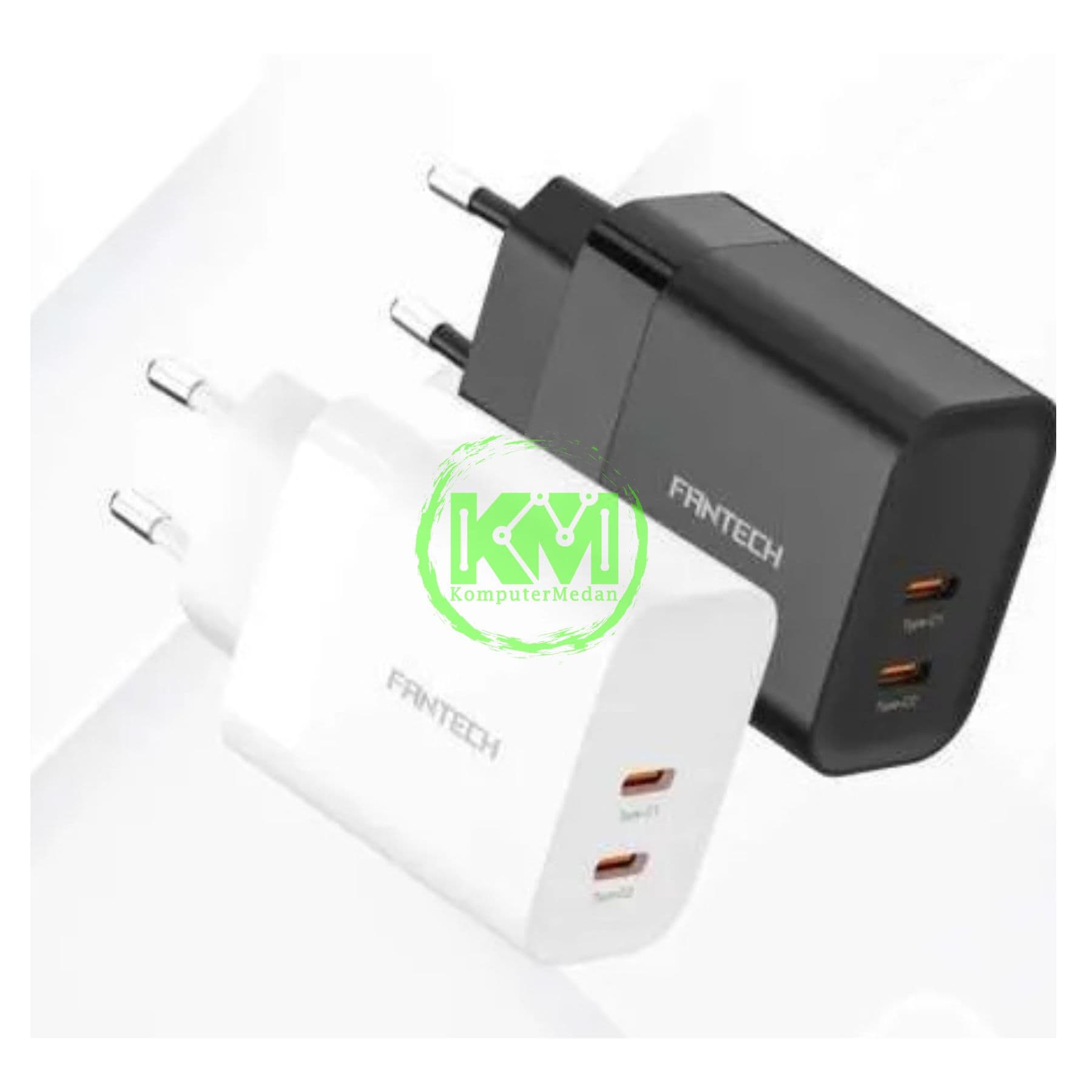 FANTECH POWER PLUS CWG45201 GAN CHARGER - BLACK & WHITE