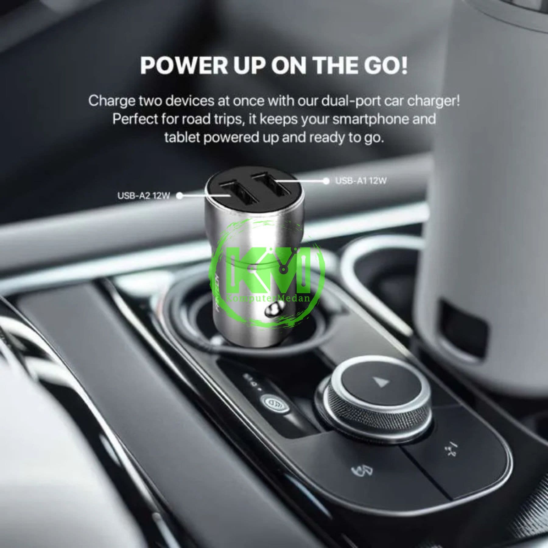 FANTECH POWER MOVE PME151 CAR CHARGER - SILVER - Image 2