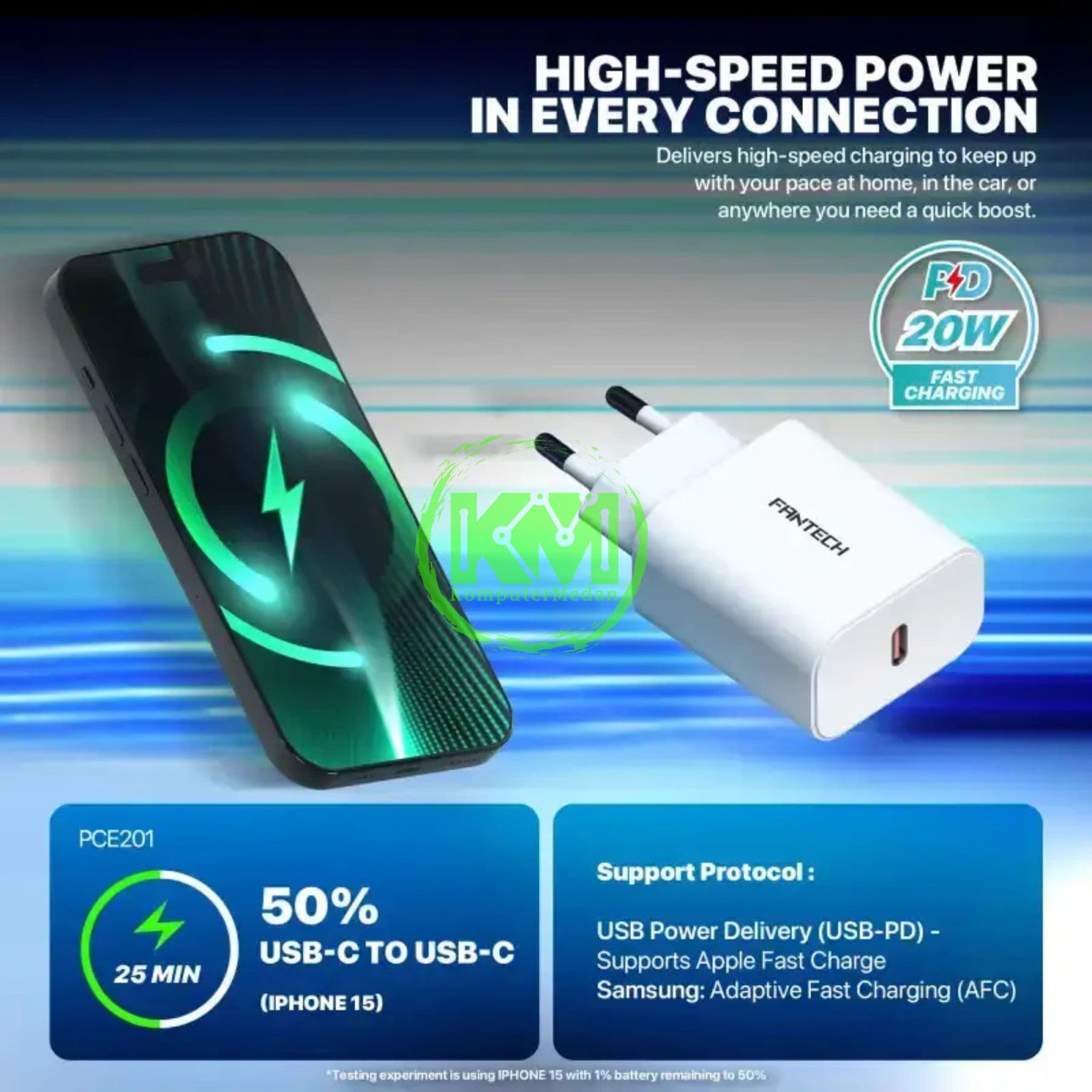 FANTECH POWER CUBE PCE201 CHARGER - WHITE - Image 2