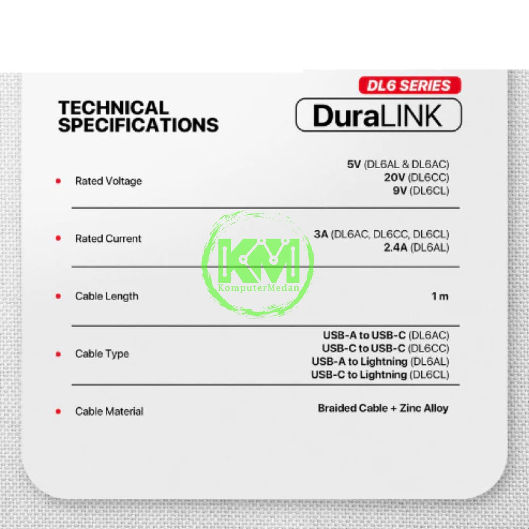 FANTECH DURALINK DL6 AL CABLE - BLACK - Image 7
