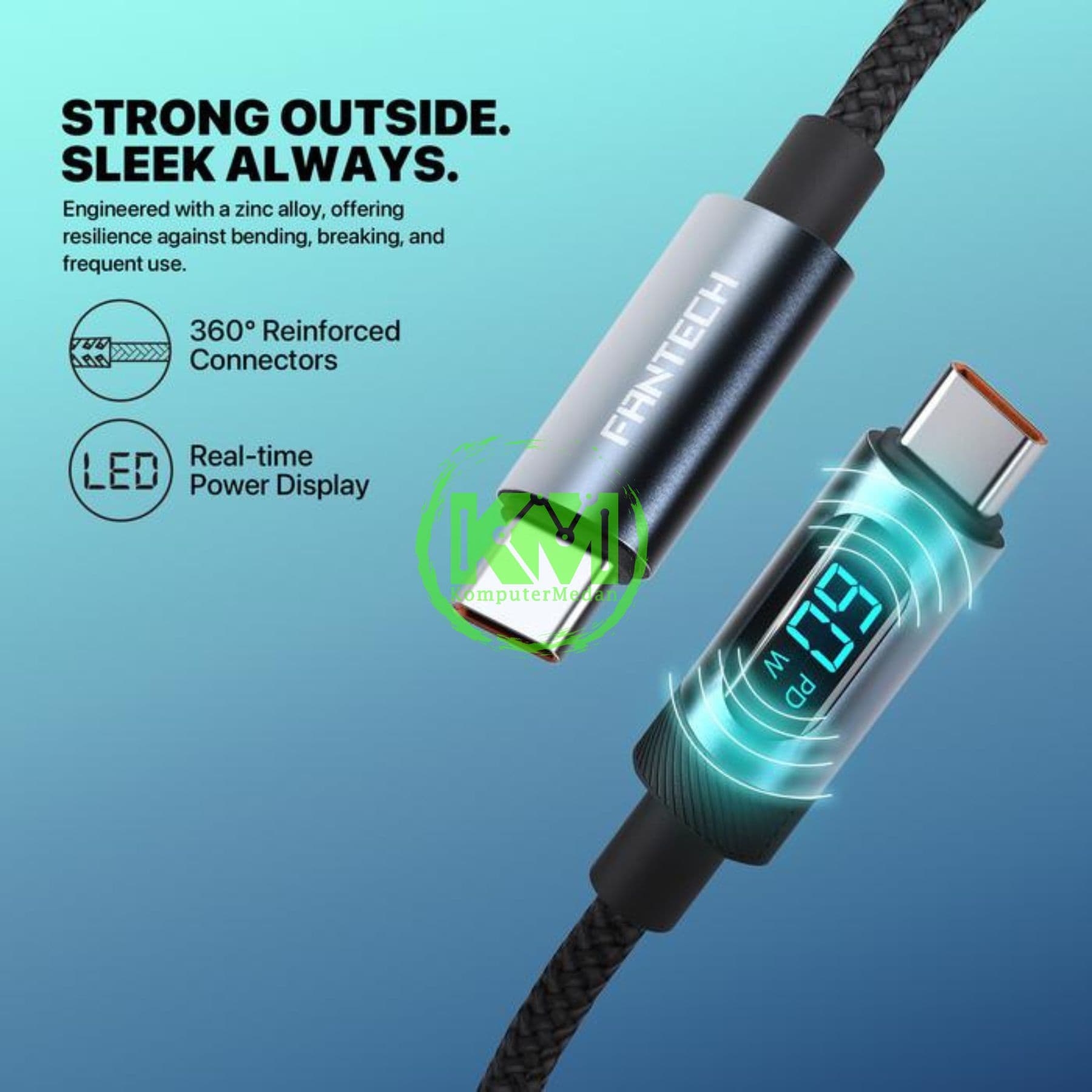 FANTECH DURALINK DL6 CL CABLE - BLACK - Image 4