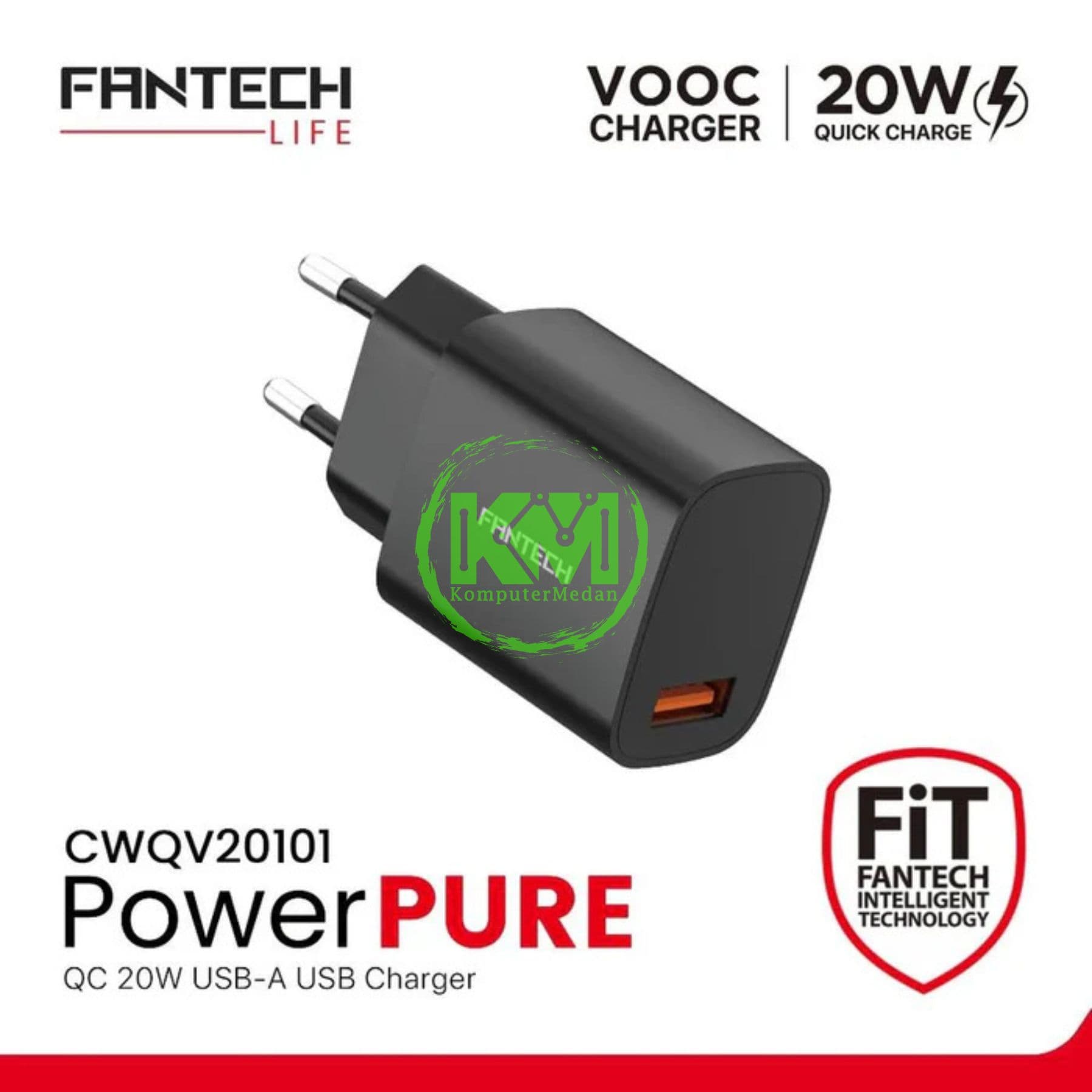 FANTECH POWER PURE CWQV 20101 CHARGER - BLACK & WHITE - Image 2