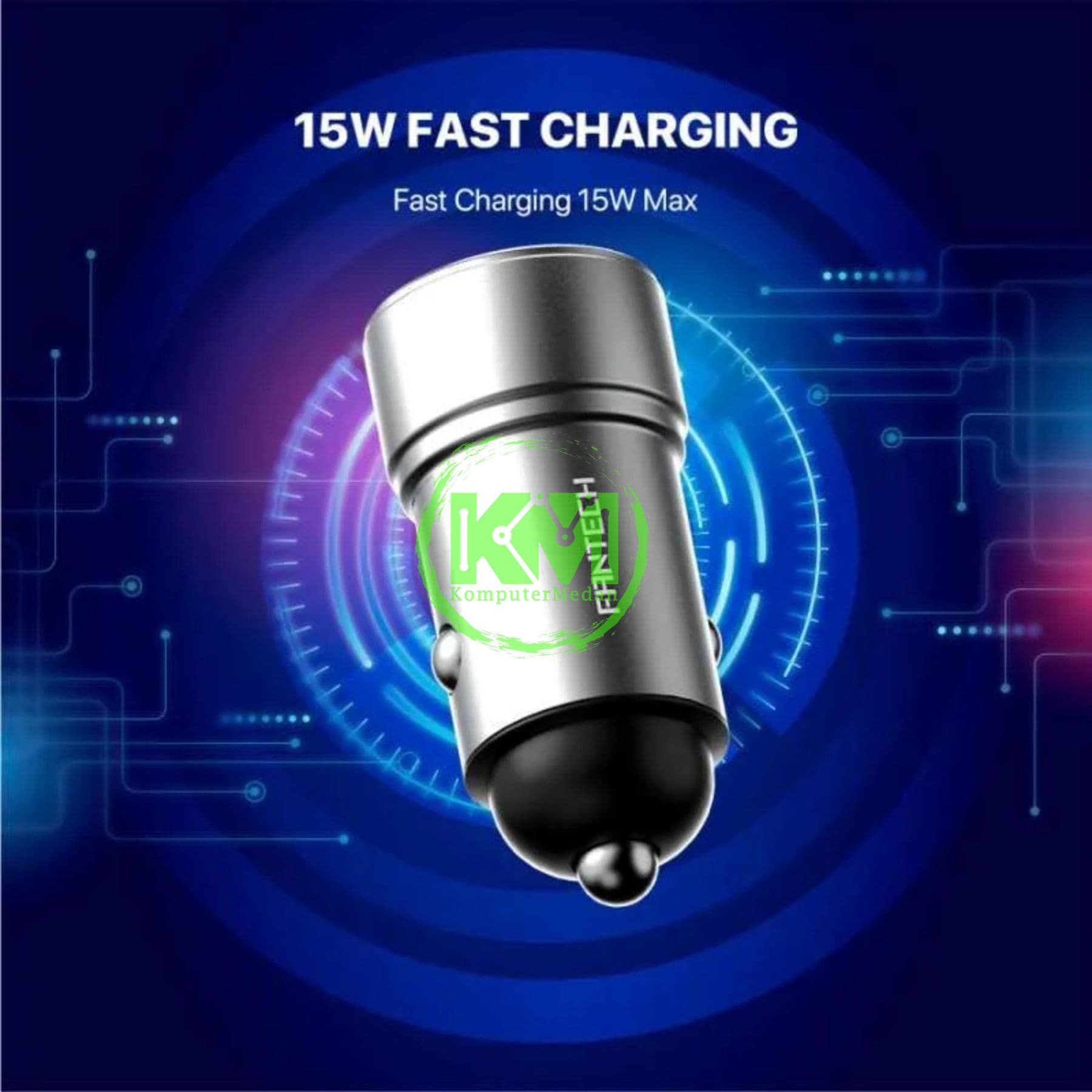 FANTECH POWER MOVE PME151 CAR CHARGER - SILVER - Image 3