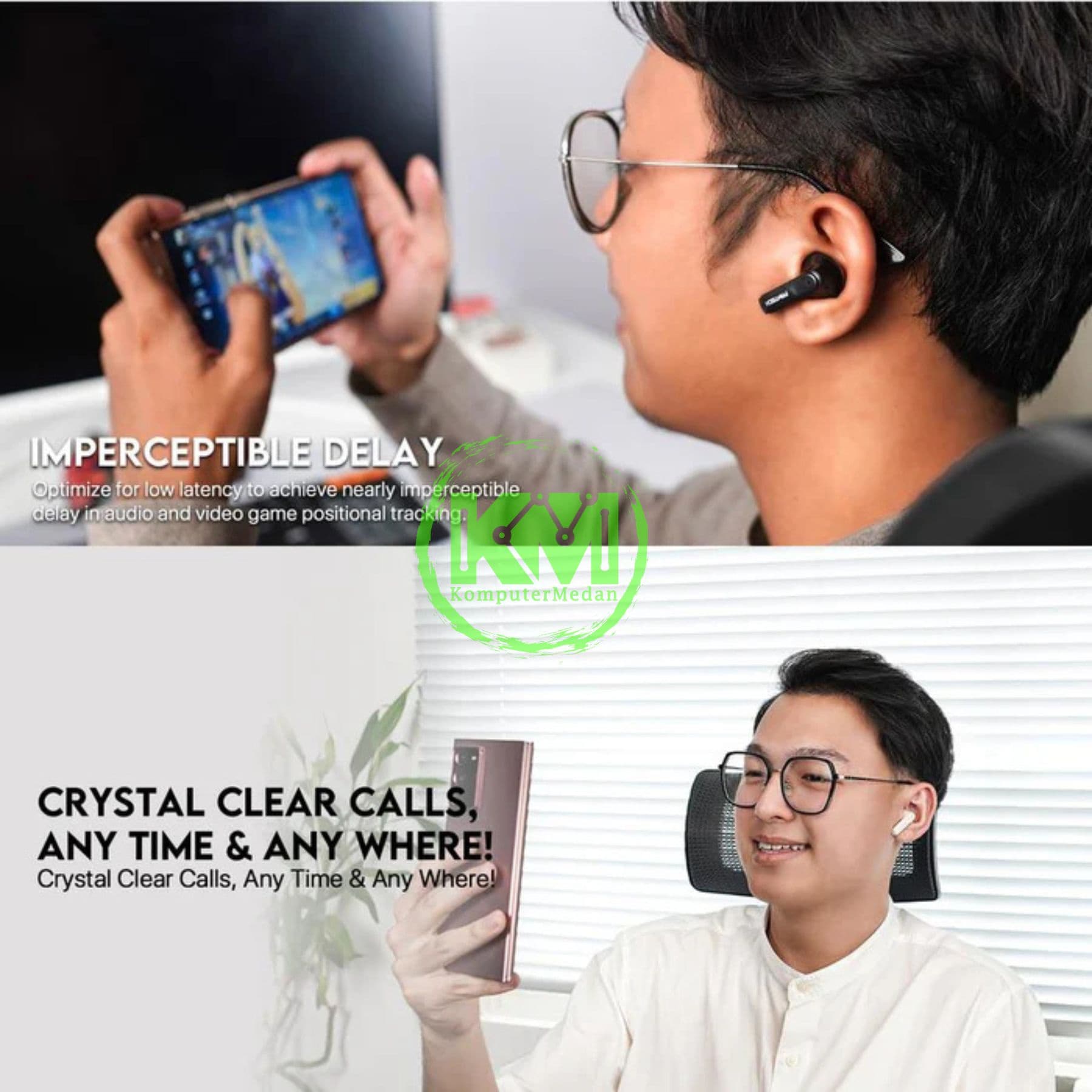 FANTECH WAVE11 V2 TW11 V2 TRUE WIRELESS - BLACK, BEIGE & RED - Image 3