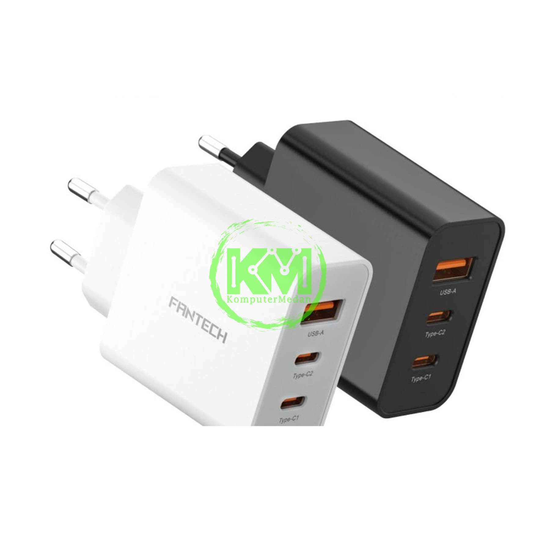 FANTECH POWER PLUS CWG65301 GAN CHARGER - BLACK & WHITE - Image 1