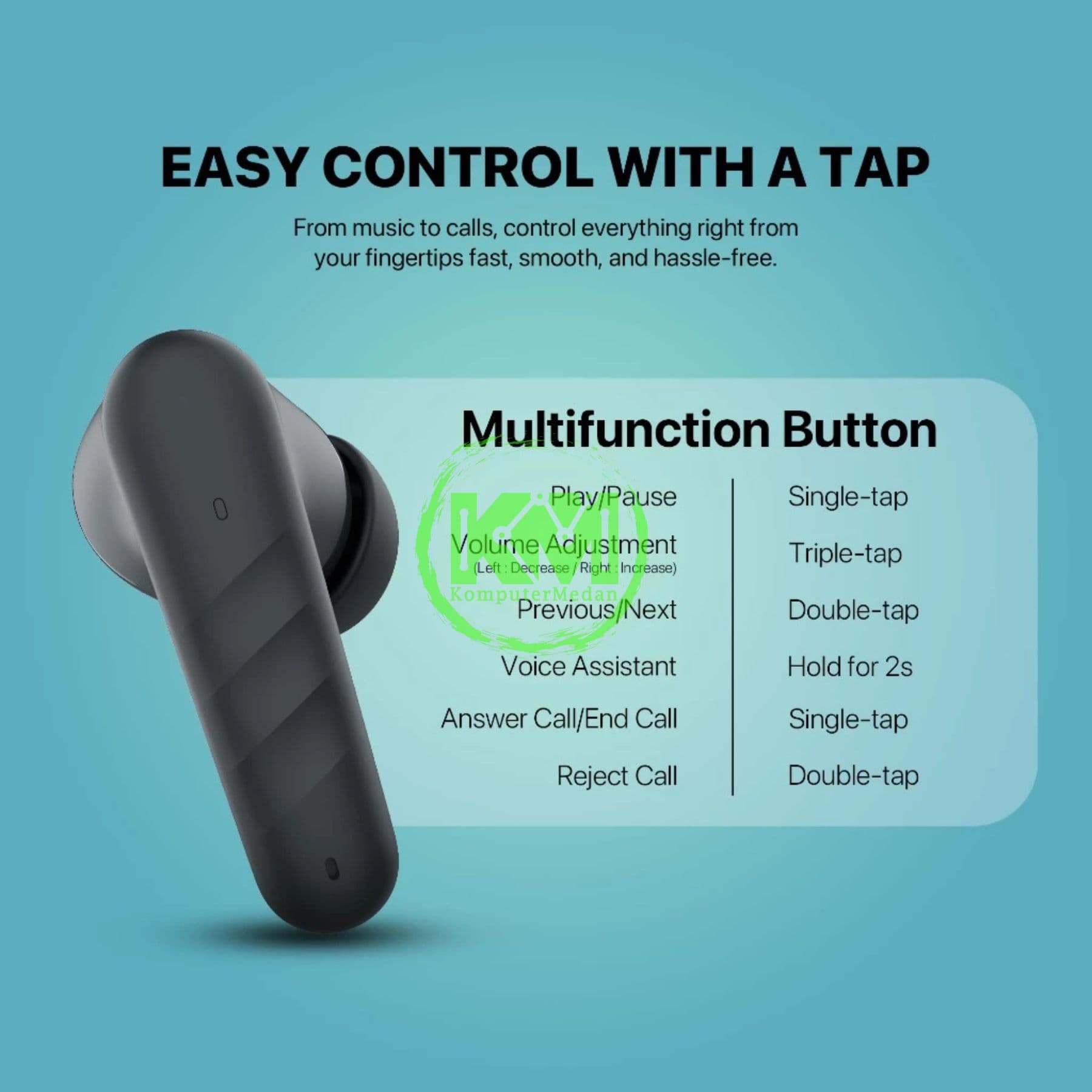 FANTECH WAVE TW16 TRUE WIRELESS - BLACK & GREY - Image 6