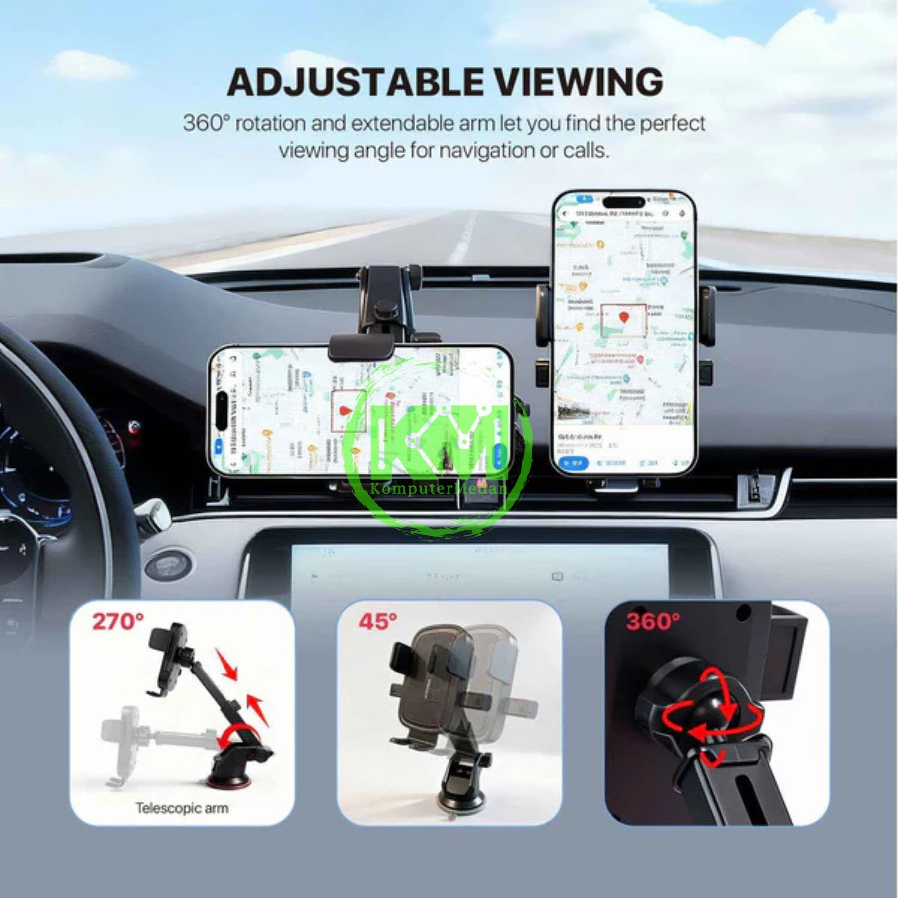 FANTECH CAR PHONE HOLDER FCH01 PHONE ACCESSORIES - BLACK - Image 5