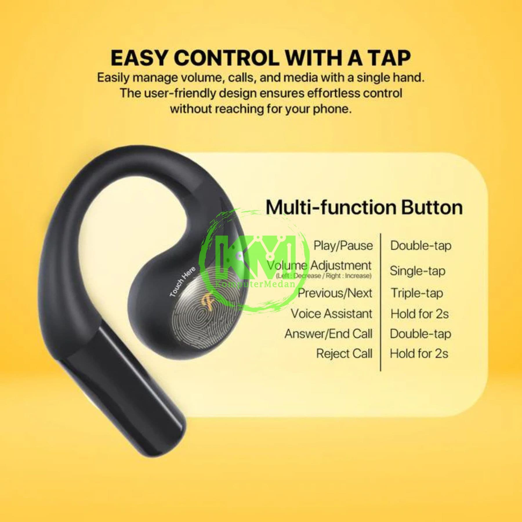 FANTECH GROOVE OWS FT21 TRUE WIRELESS - BLACK & BEIGE - Image 2