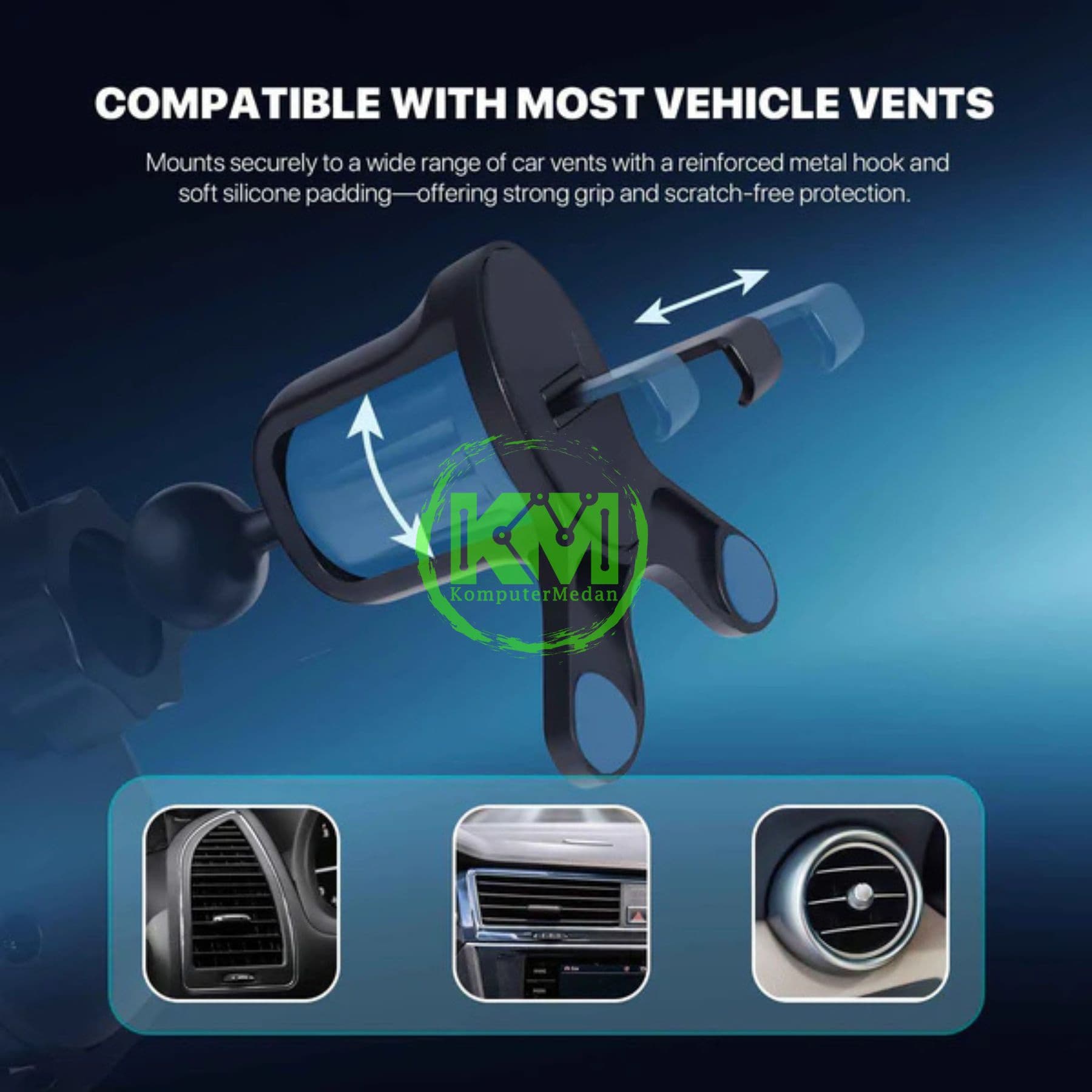 FANTECH CAR PHONE HOLDER FCH04 PHONE ACCESORIES - BLACK - Image 4
