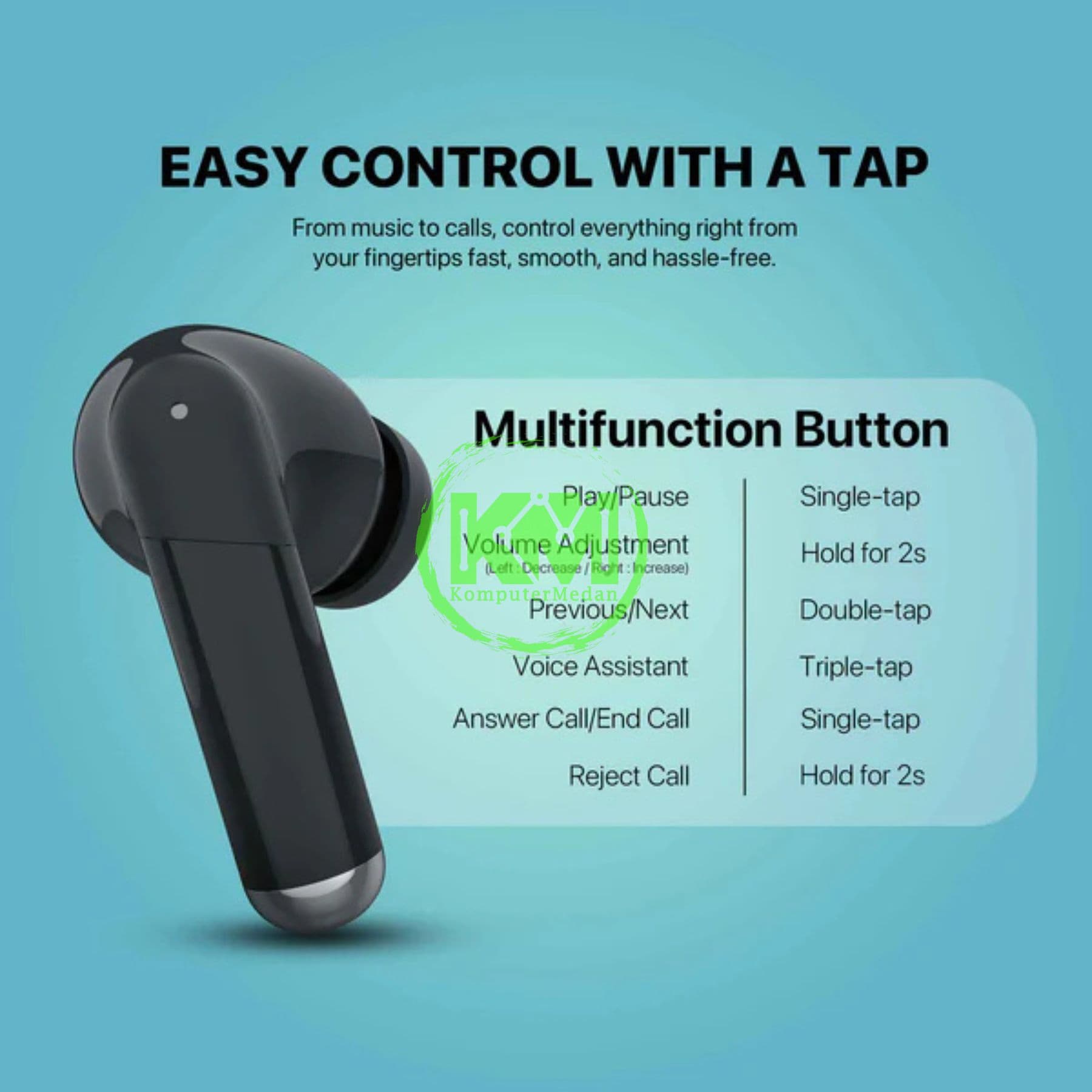 FANTECH WAVE TW15 TRUE WIRELESS - BLACK & WHITE - Image 2