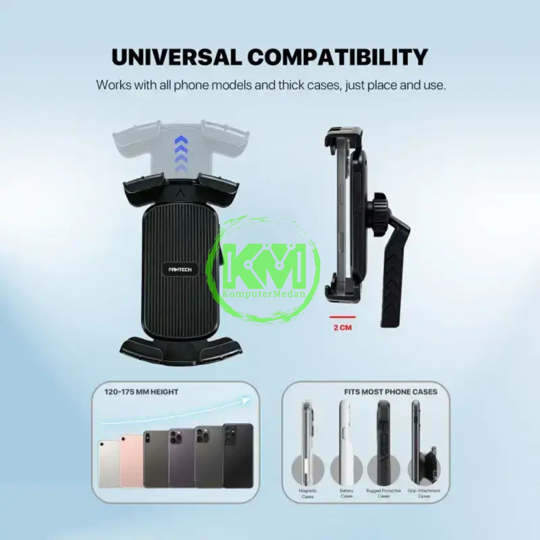 FANTECH MOTORCYCLE PHONE HOLDER FMH01 PHONE ACCESORIES - BLACK - Image 6
