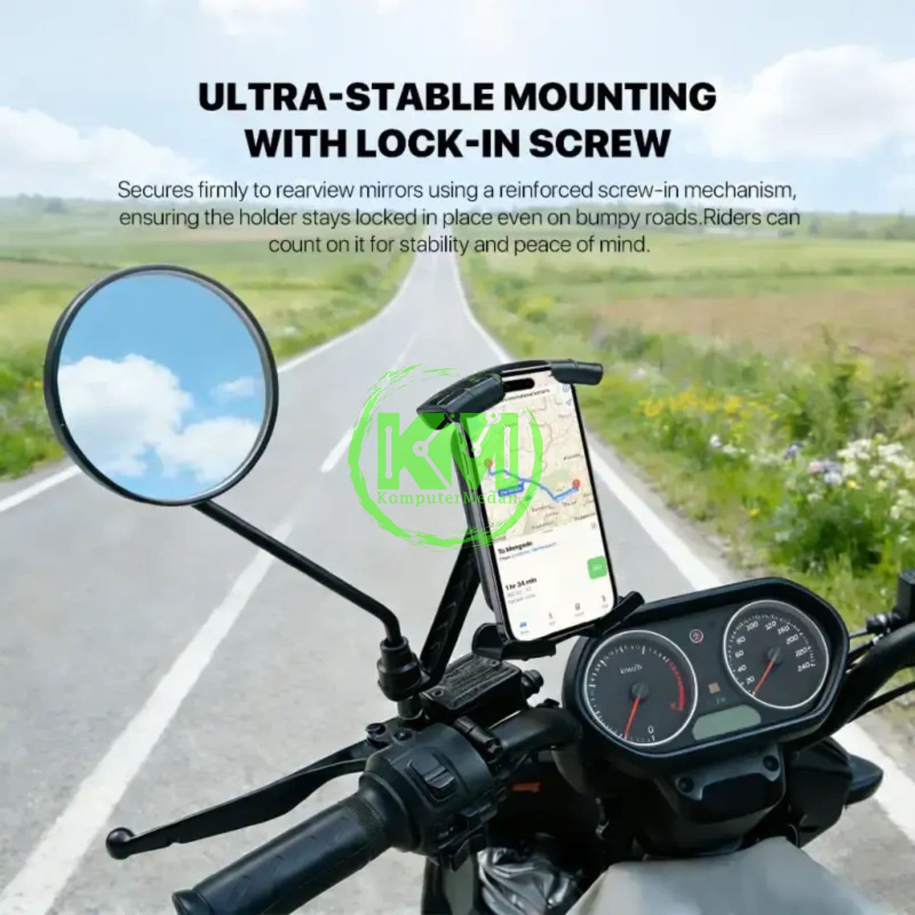 FANTECH MOTORCYCLE PHONE HOLDER FMH01 PHONE ACCESORIES - BLACK - Image 2