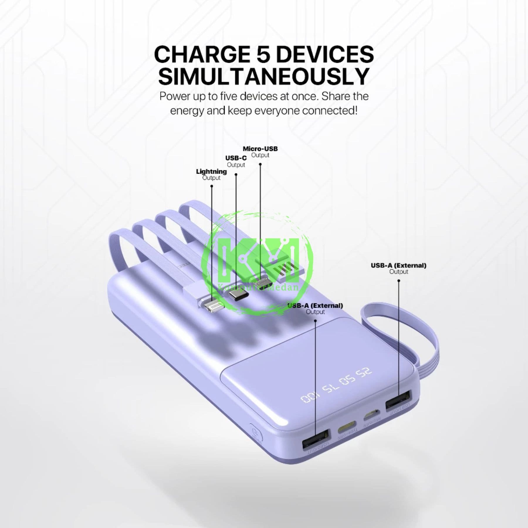 FANTECH POWER PACK S3 POWERBANK - BLACK, BLUE, PURPLE & WHITE - Image 3