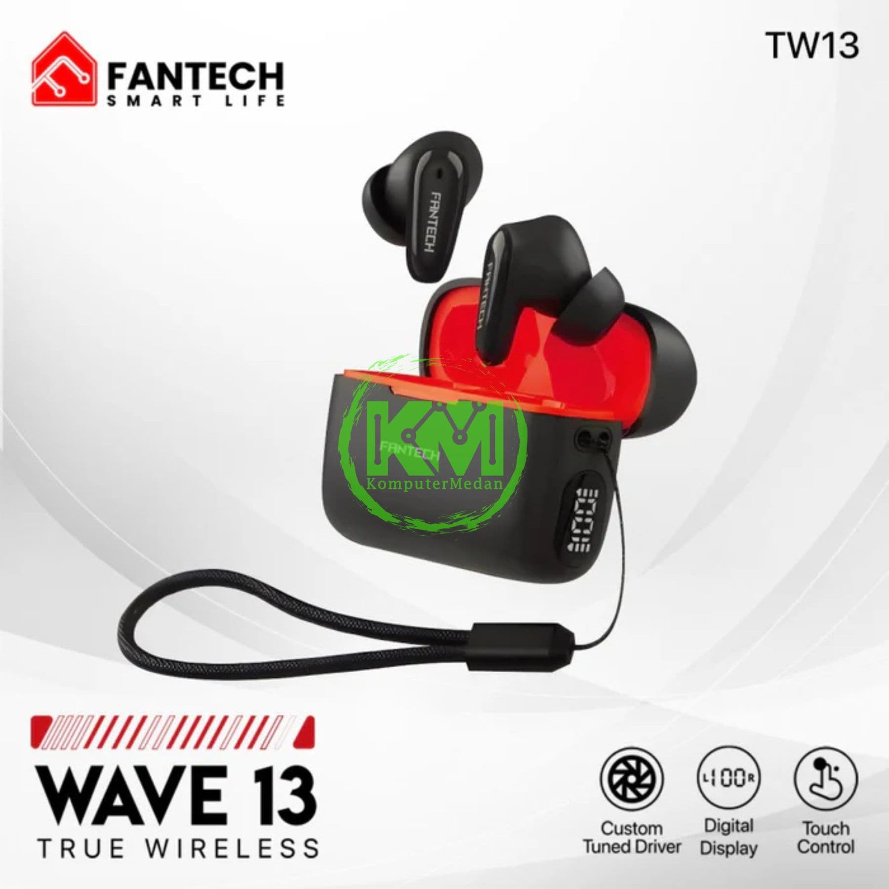 FANTECH WAVE13 TW13 TRUE WIRELESS - BLACK, BLUE & WHITE - Image 5