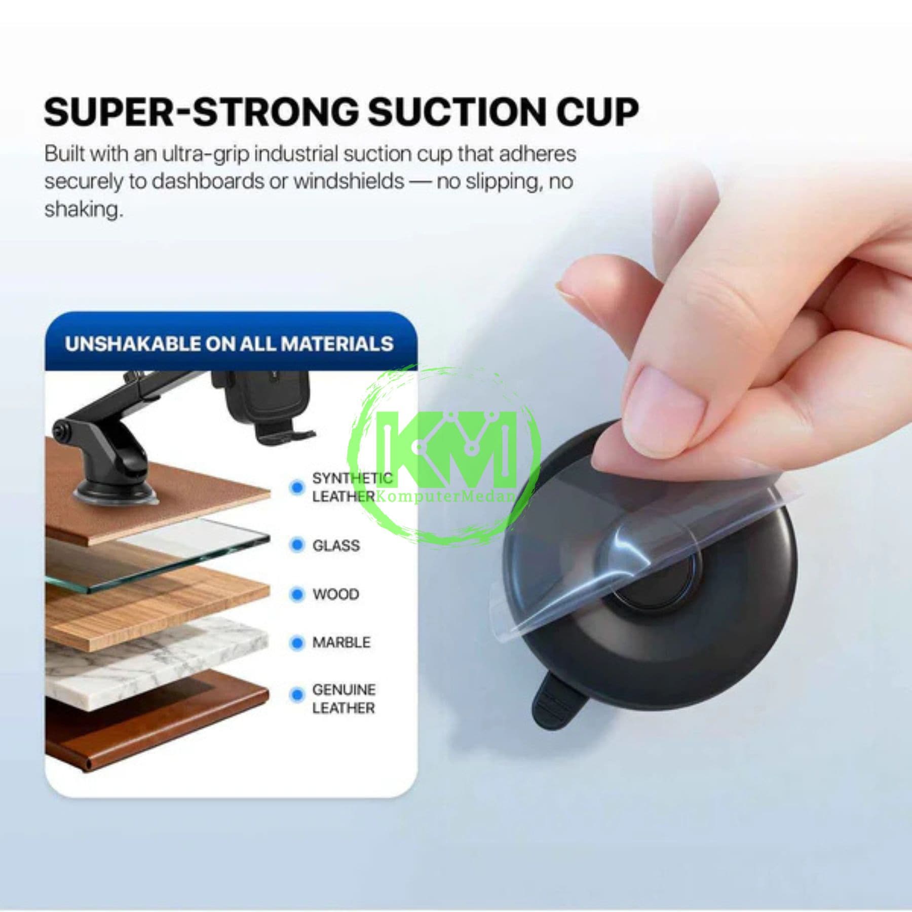 FANTECH CAR PHONE HOLDER FCH01 PHONE ACCESSORIES - BLACK - Image 3