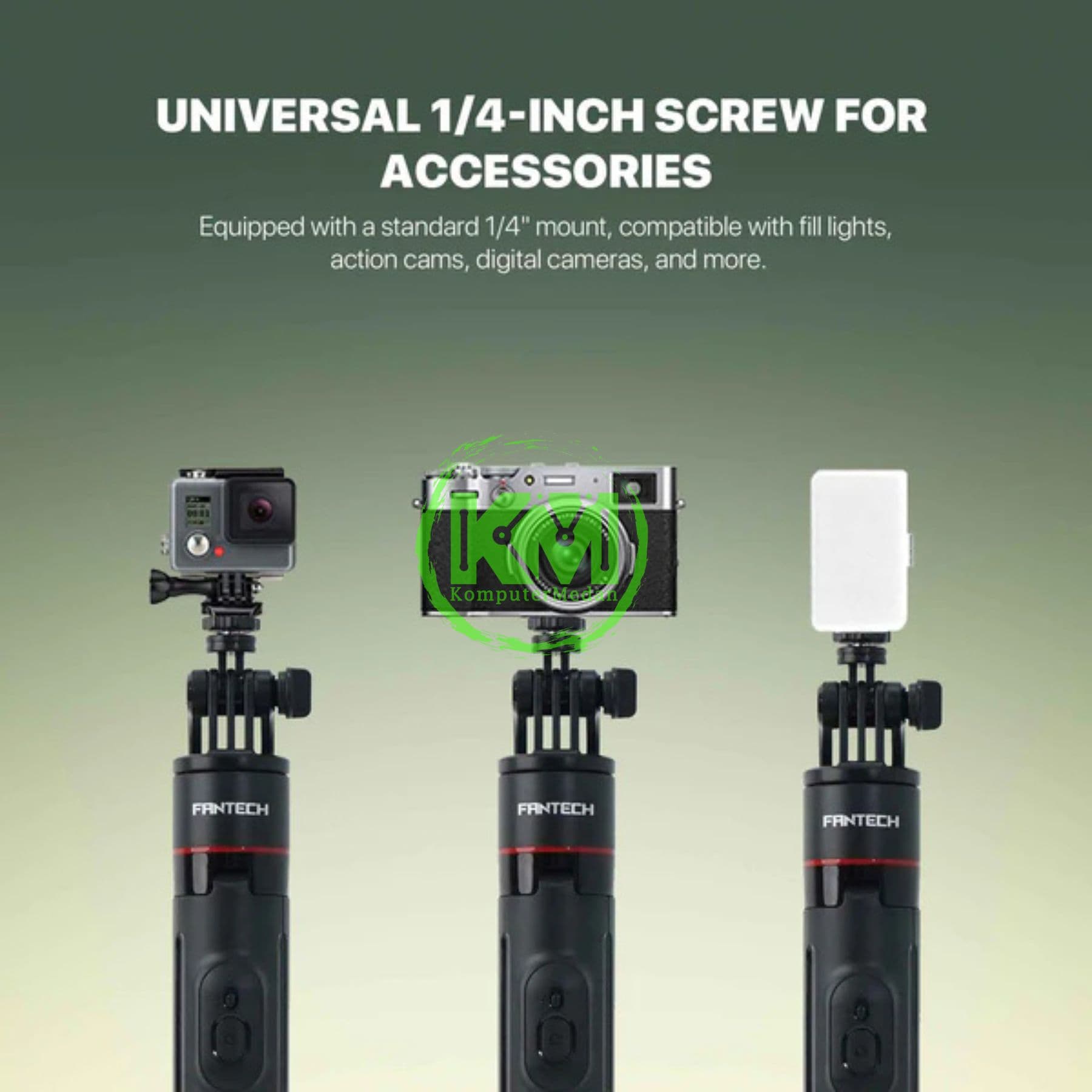 FANTECH SELFIE STIK SS175 PHONE ACCESORIES - BLACK - Image 4