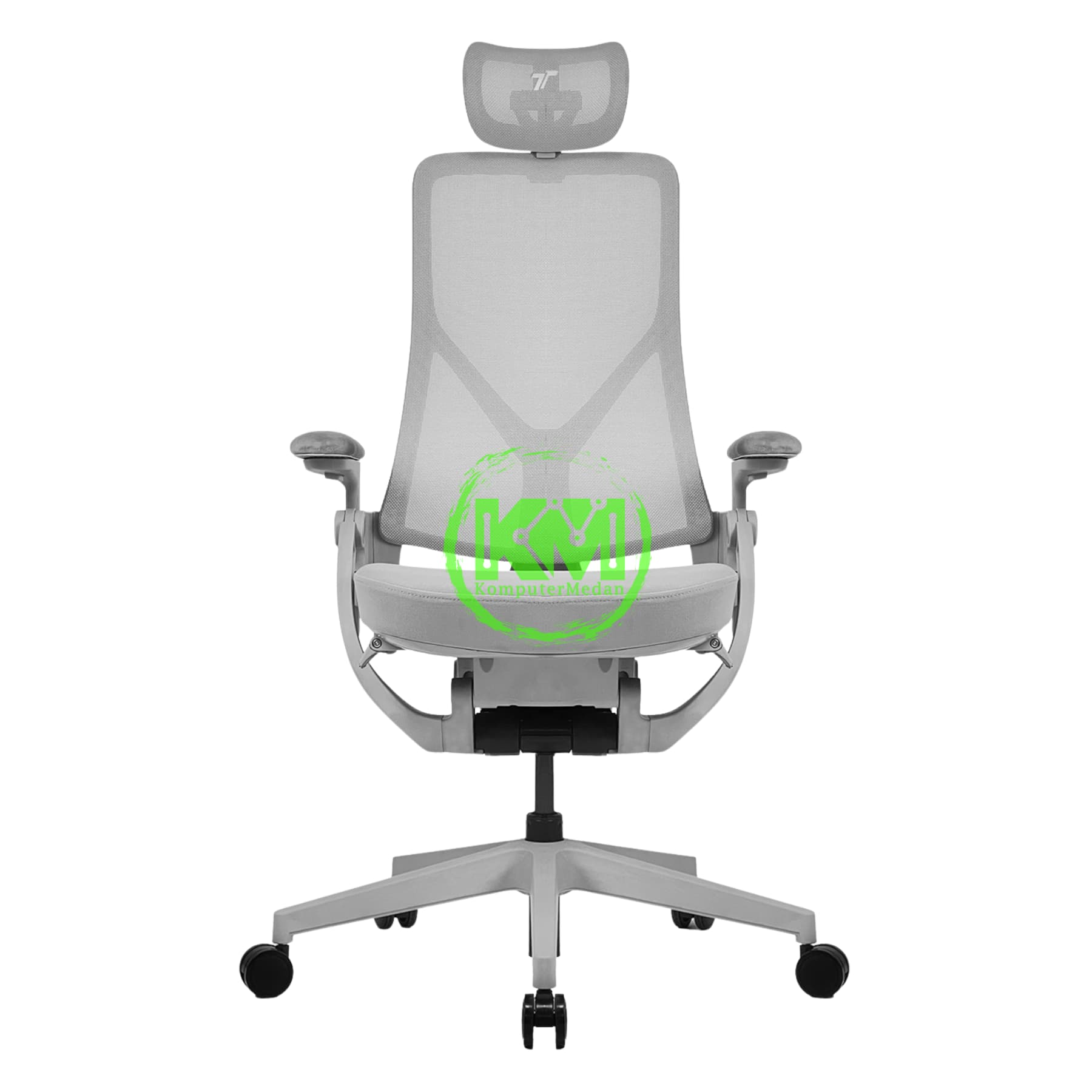 TT AEROFLEX ERGOCHAIR (GRAPHITE BLACK / ASHY GREY / NAVY BLUE) - Image 4