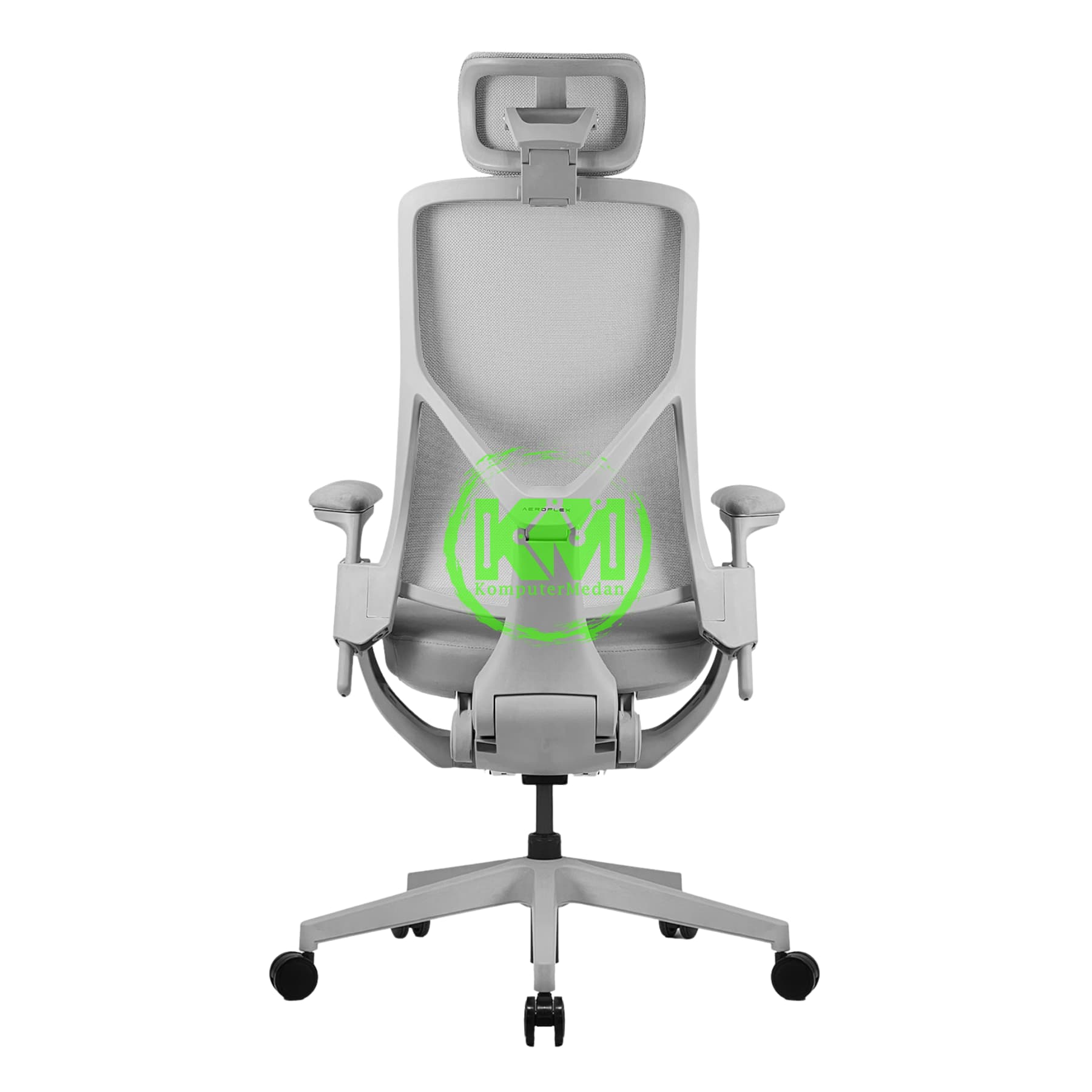 TT AEROFLEX ERGOCHAIR (GRAPHITE BLACK / ASHY GREY / NAVY BLUE) - Image 5