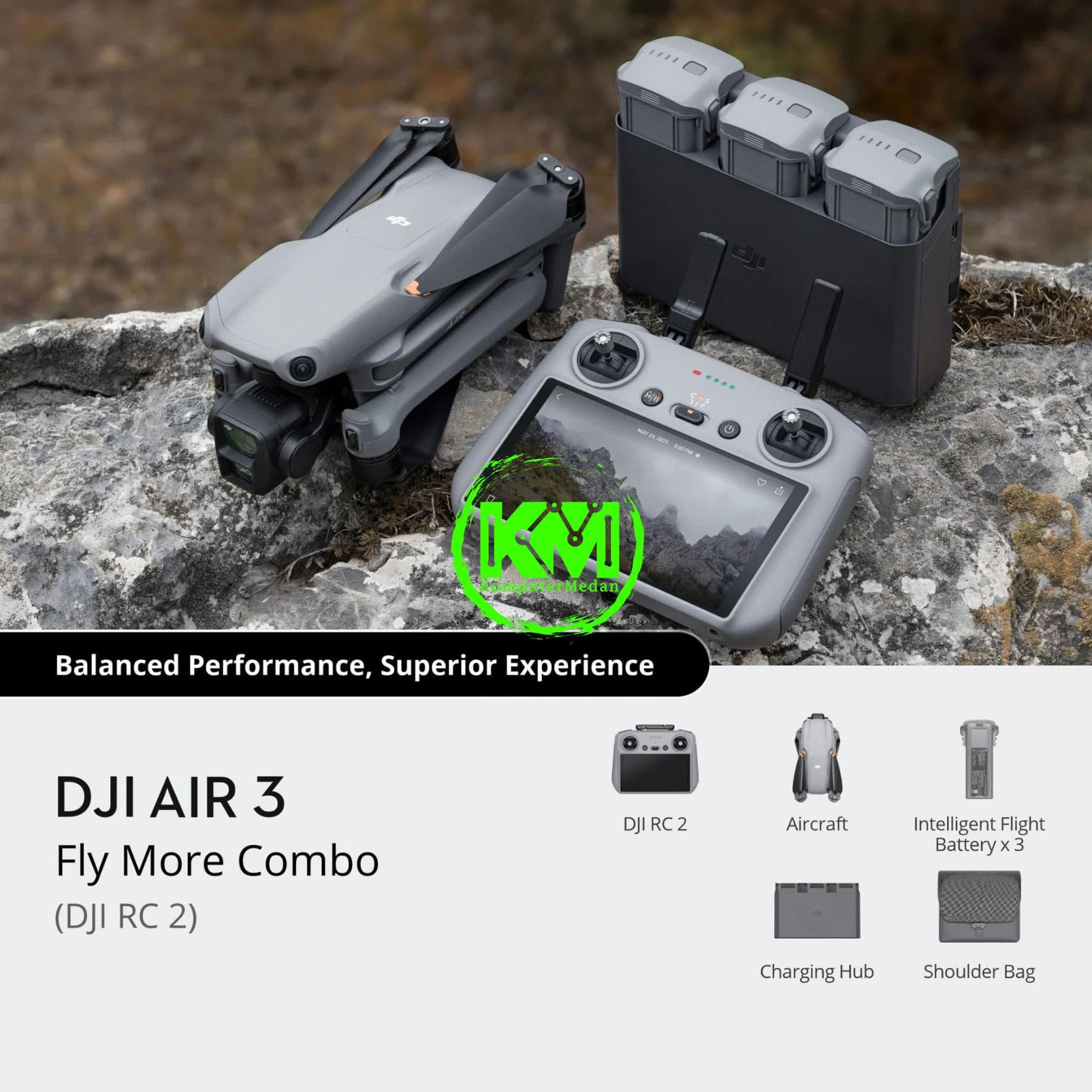 DJI AIR 3S FLY MORE COMBO (RC 2) 8100147060 - Image 8