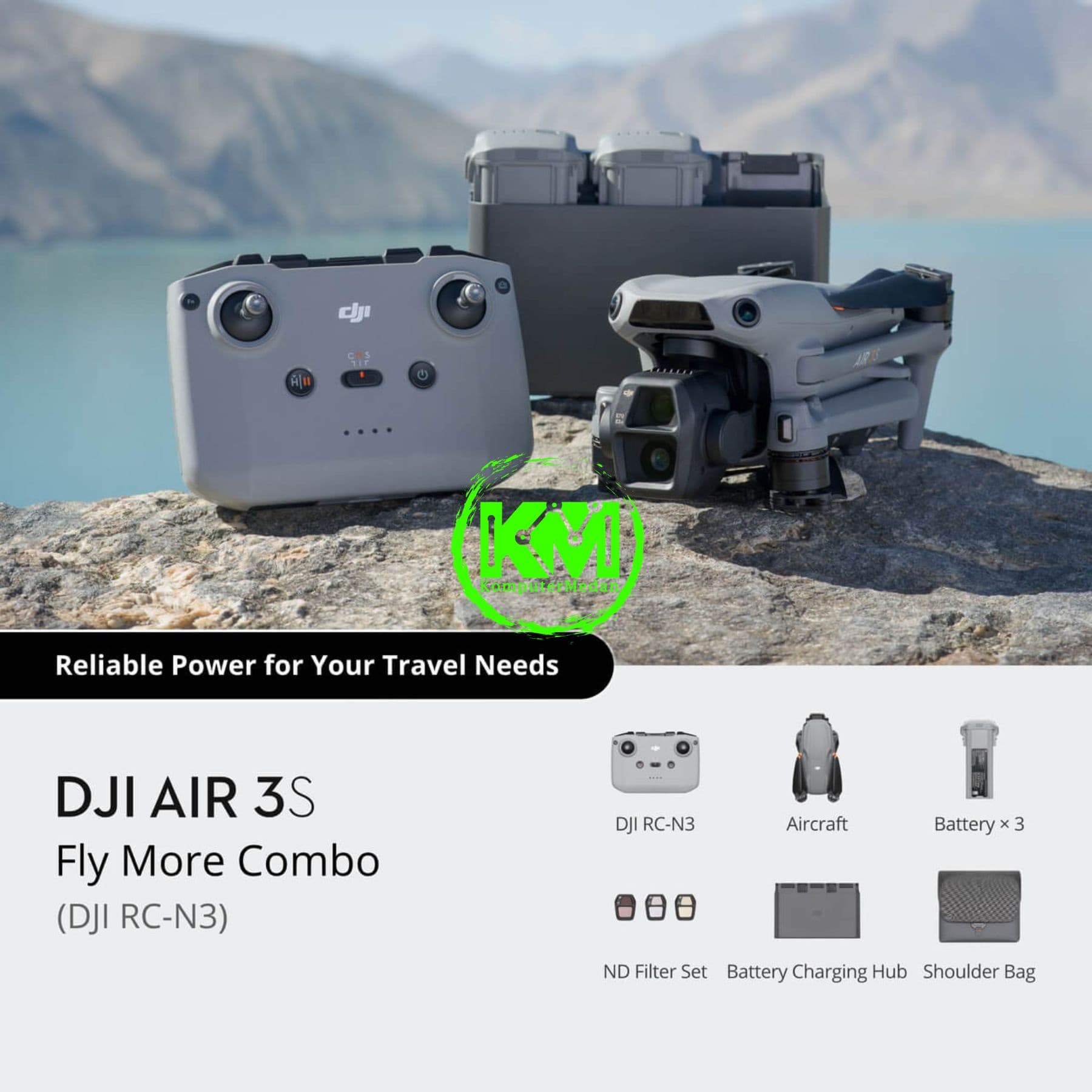 DJI AIR 3S FLY MORE COMBO (RC-N3) 8100026297 - Image 7
