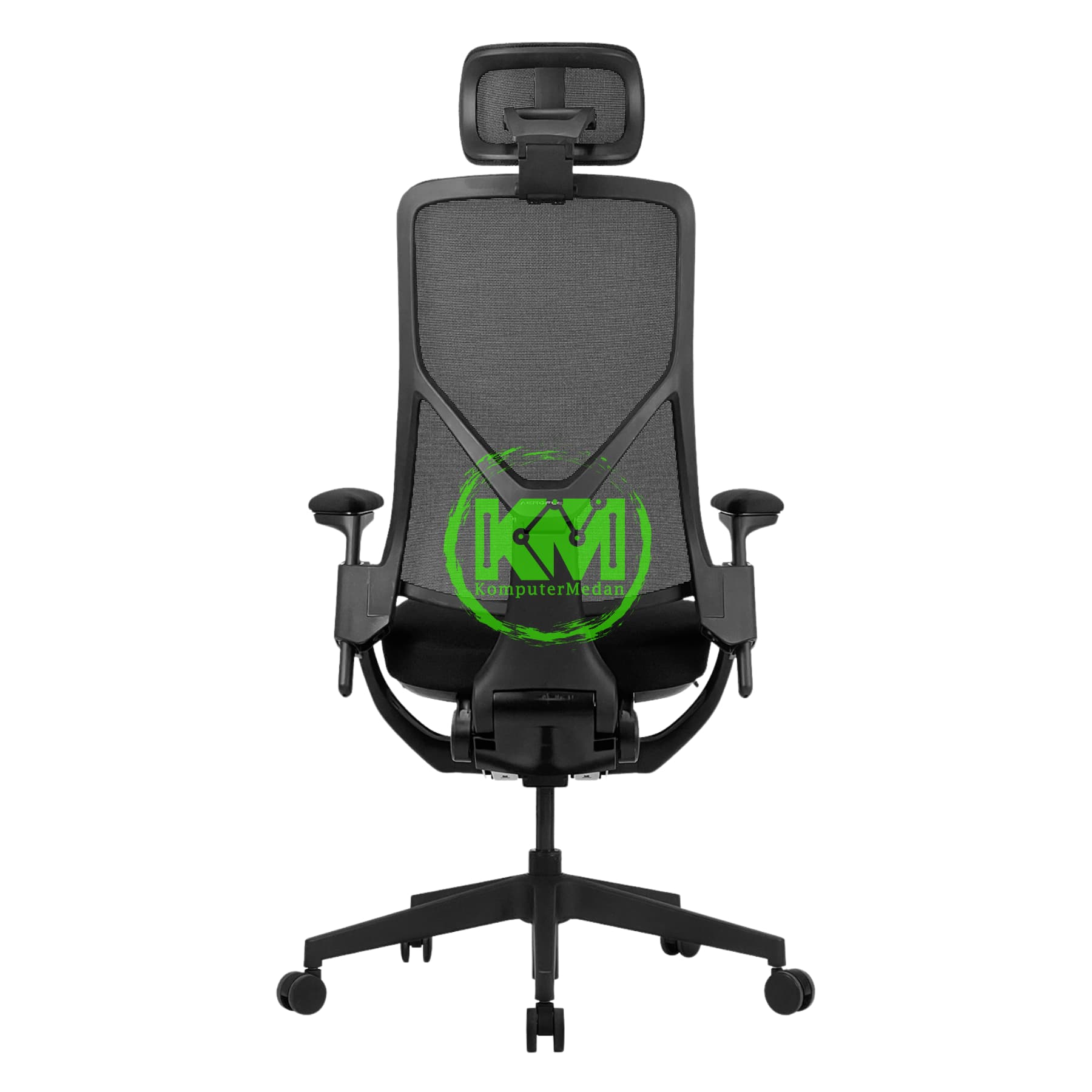 TT AEROFLEX ERGOCHAIR (GRAPHITE BLACK / ASHY GREY / NAVY BLUE) - Image 3