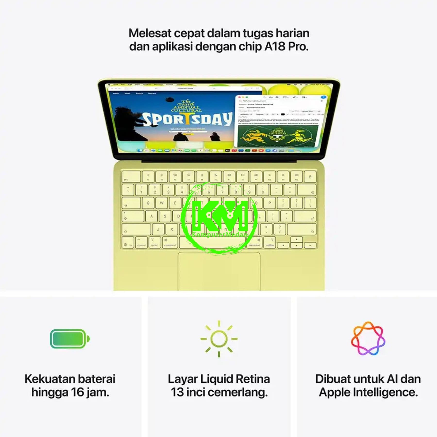 APPLE A18 PRO CHIP MACBOOK NEO ( CPU 6-CORE GPU 5-CORE | 8GB | SSD 256GB | 13" IPS | MACOS | SILVER ) 8100261731 - Image 6