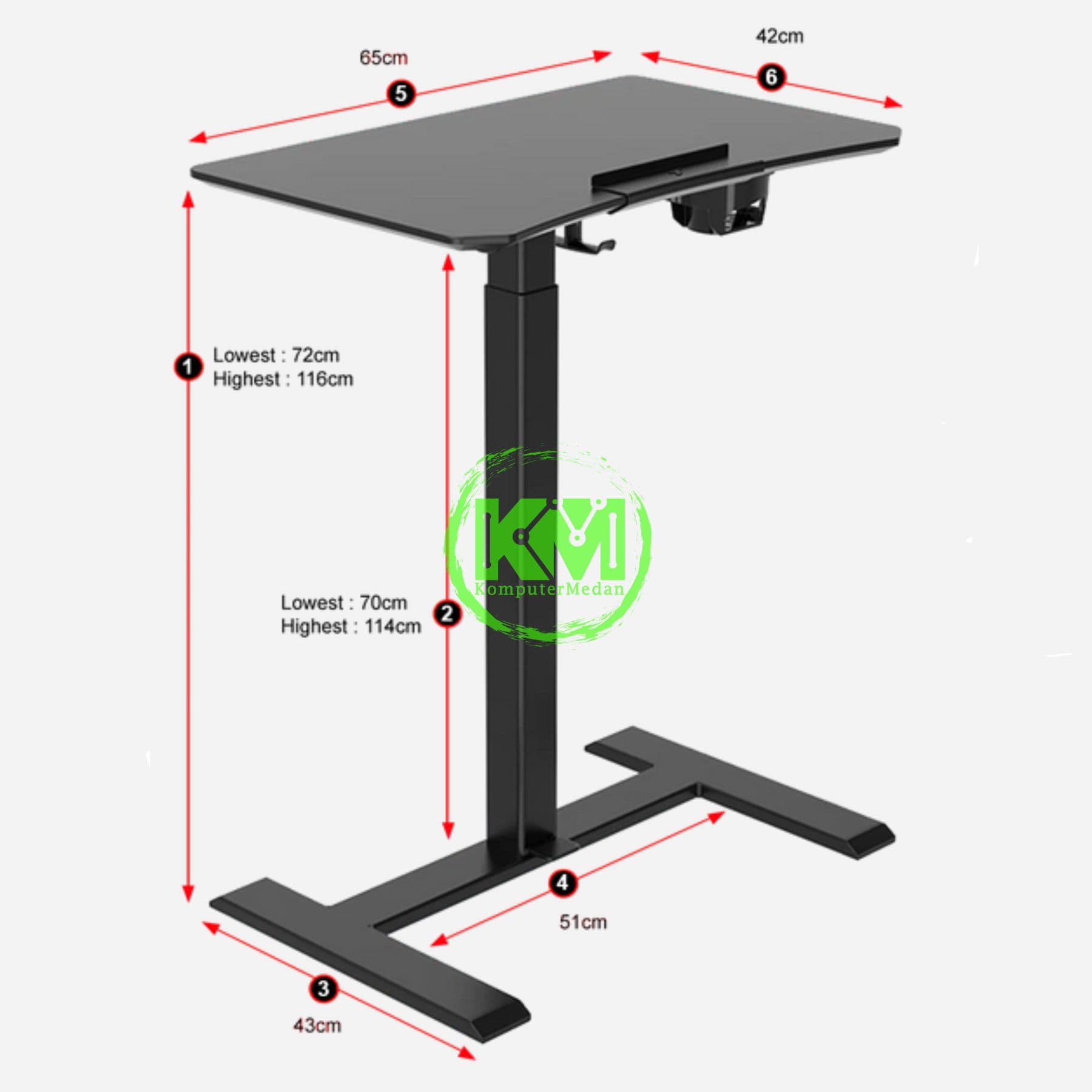 TTRACING TACTO PORTABLE STANDING DESK (ONYX/HOWLITE/WALNUT/OAK) - Image 8