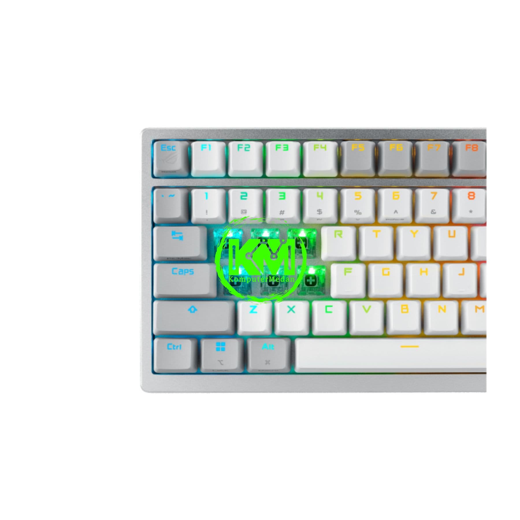 ASUS KEYBOARD ROG AZOTH WHITE - SNOW (LINEAR)/STORM(CLICKY) SWITCH - Image 7