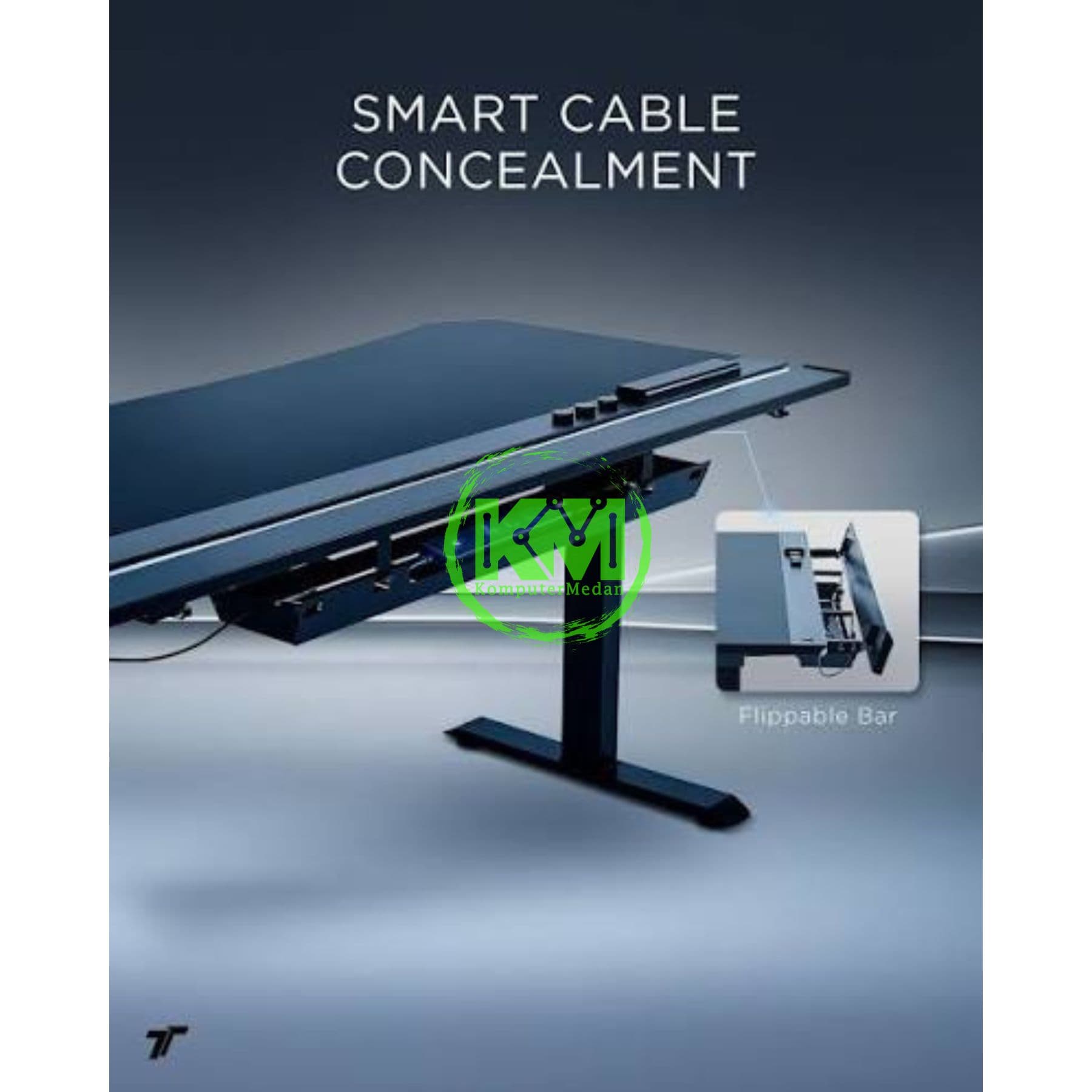 TTRACING TIVON SMART STANDING DESK (ONYX/HOWLITE) 1.8m XTRA LARGE - Image 5
